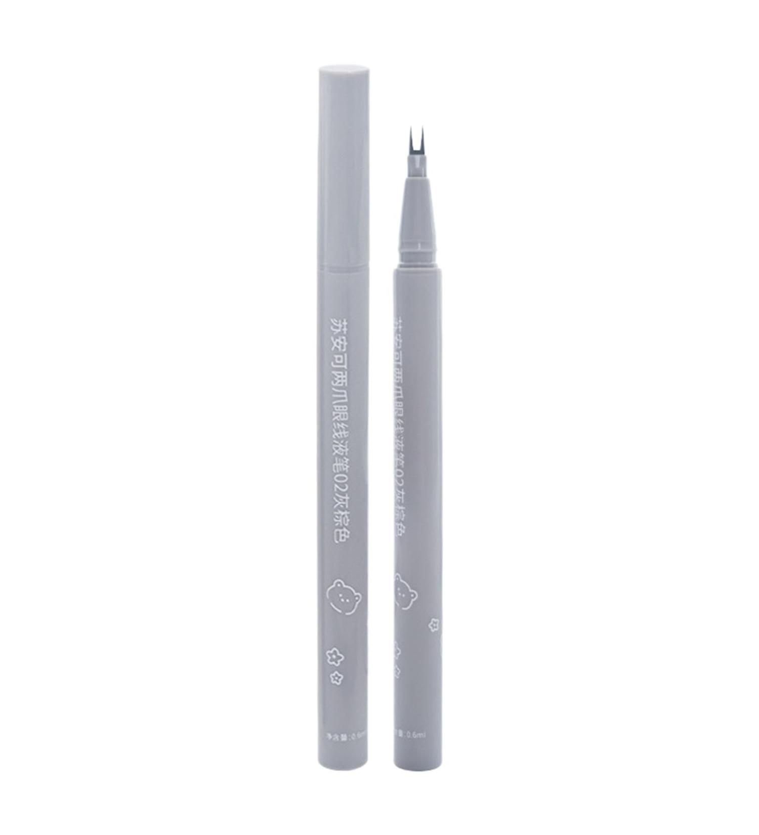 Double Tip Lower Eyelash Pencil | Quick Drying Long Lasting Sweat Proof Bottom Lashes Eyeliner | Liquid Eyeliner Pencil | Two Claw Bottom Lashes Pencil For Eye Makeup Gray-black
