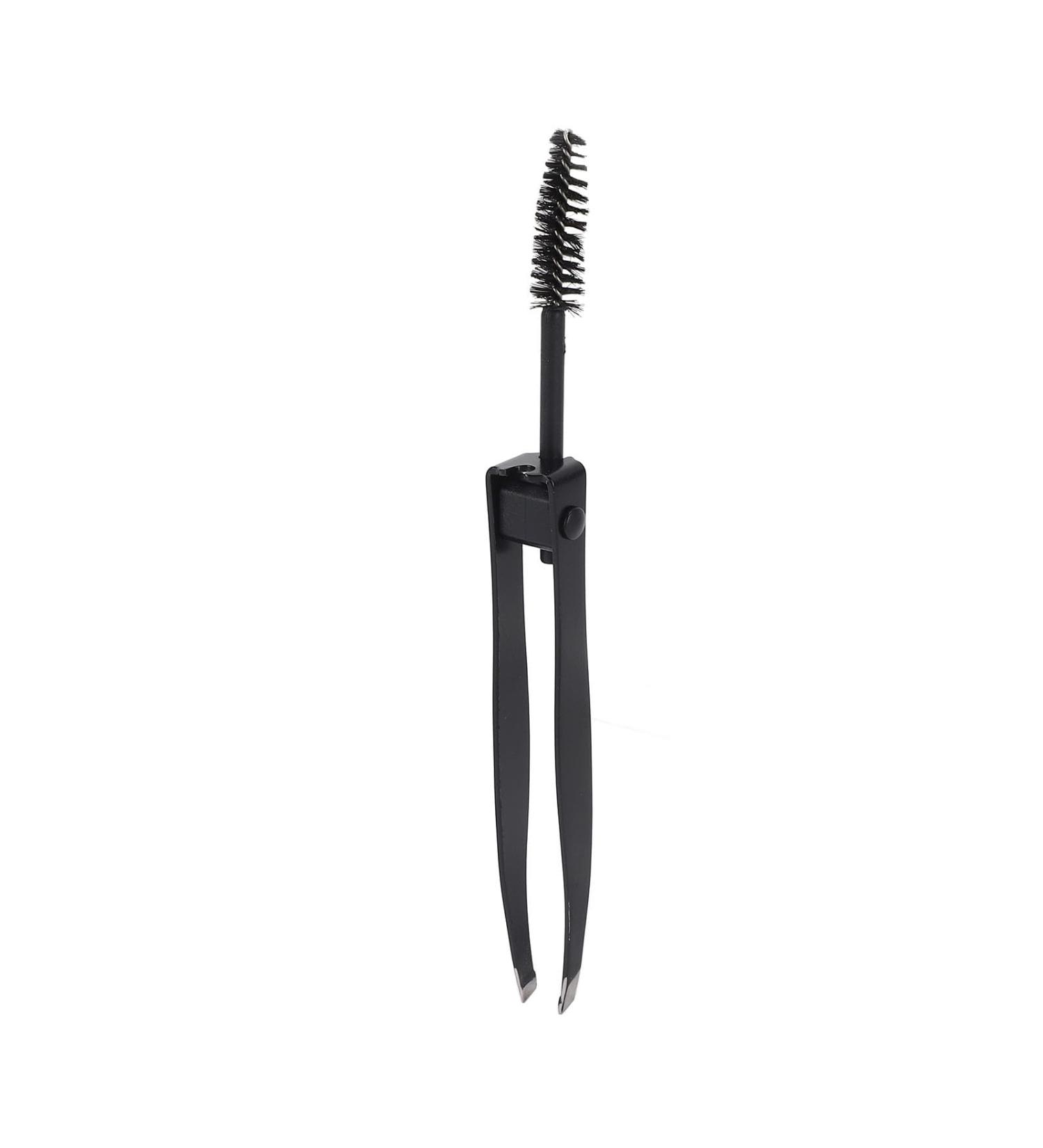 Black Multifunctional Eyebrow Tweezers with Comb | 2-in-1 Makeup Tool for Perfect Eyebrows & Face Hair - Shop Now! - Buy Online on GoSupps.com