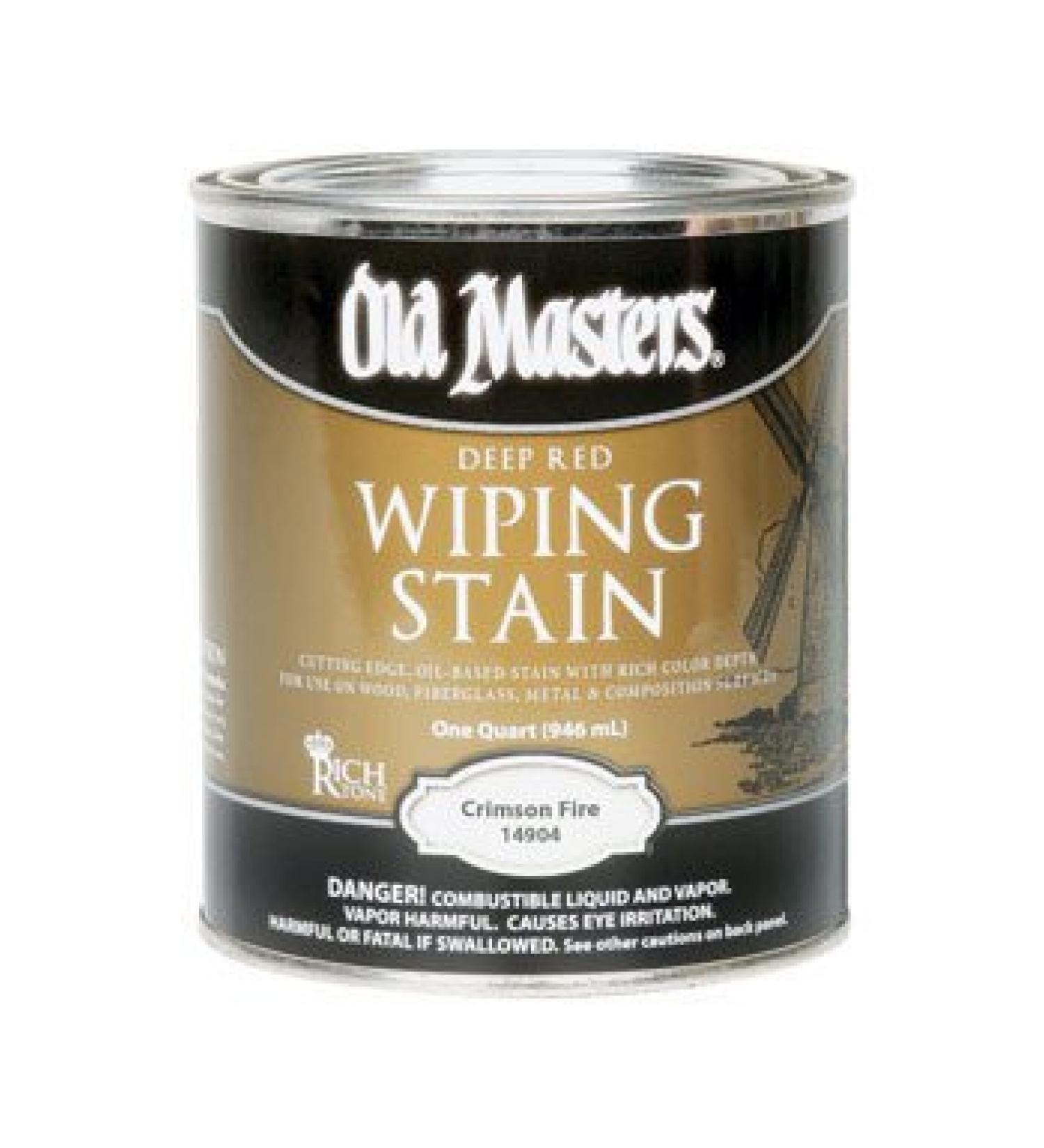Old Masters Semi-Transparent Crimson Fire Oil-Based Wiping Stain 1 qt.