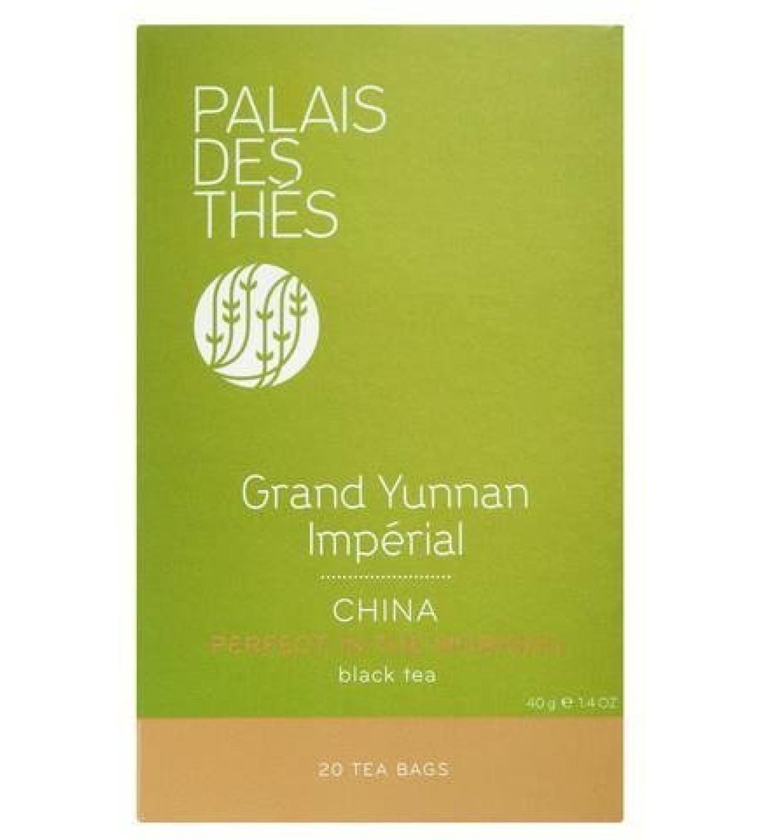 Palais des Th s GRAND YUNNAN IMP RIAL Th Noir de Chine Floral et Doux Parfum Miell 20 Sachets Mousselines