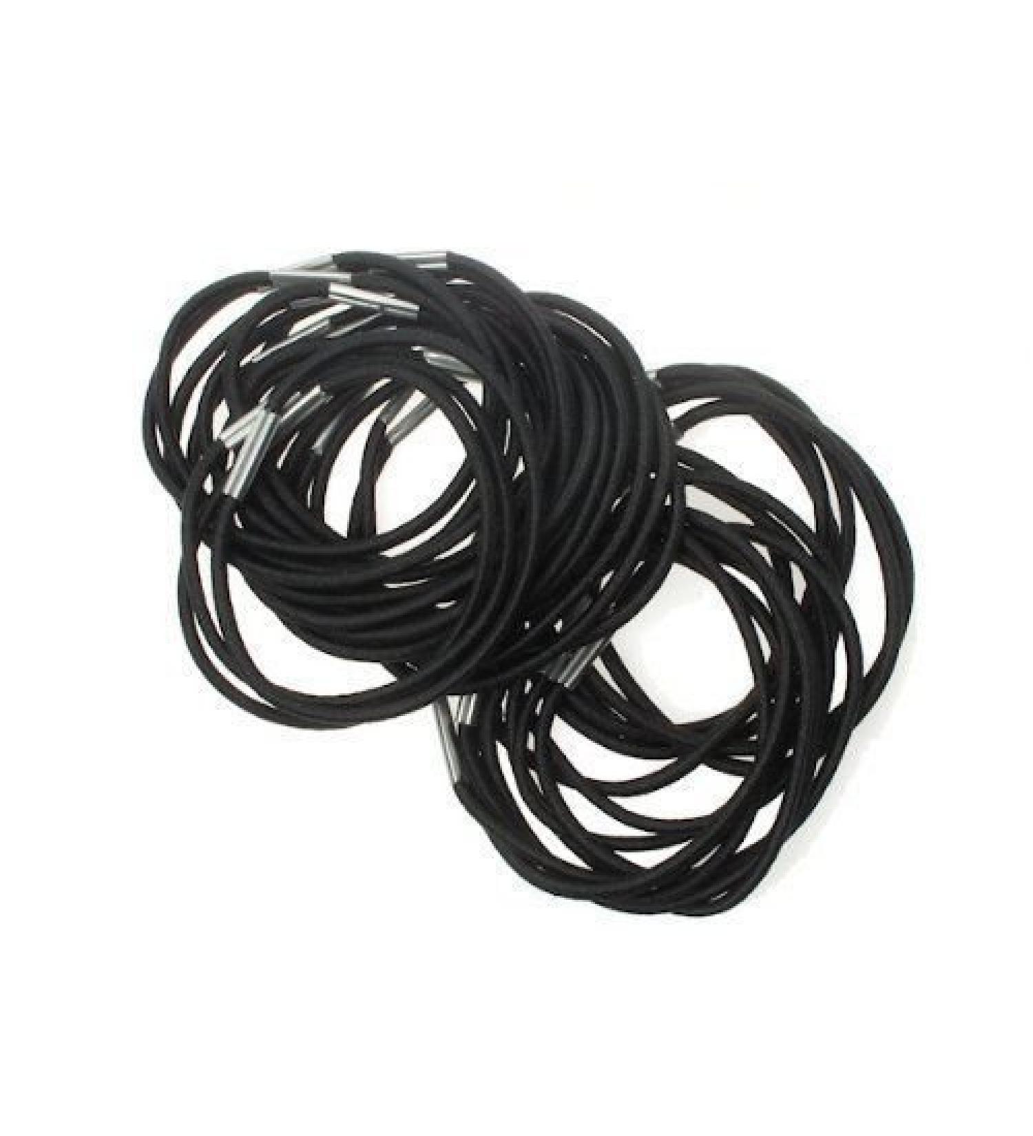 Hair ties thin black for school sports work 36 pieces
