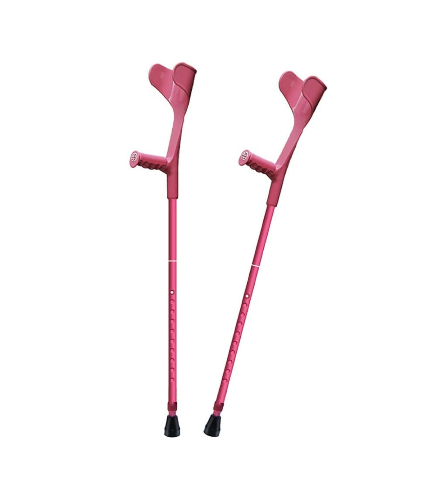 1 Pair 2 Units Crutches Adults Medical Forearm Crutches Folding Walking Sticks Adjustable Crutches for Adults and Children with Heights 140-190cm Decorate Warm Life (Black) Warm as Ever Pink - Buy Online on GoSupps.com