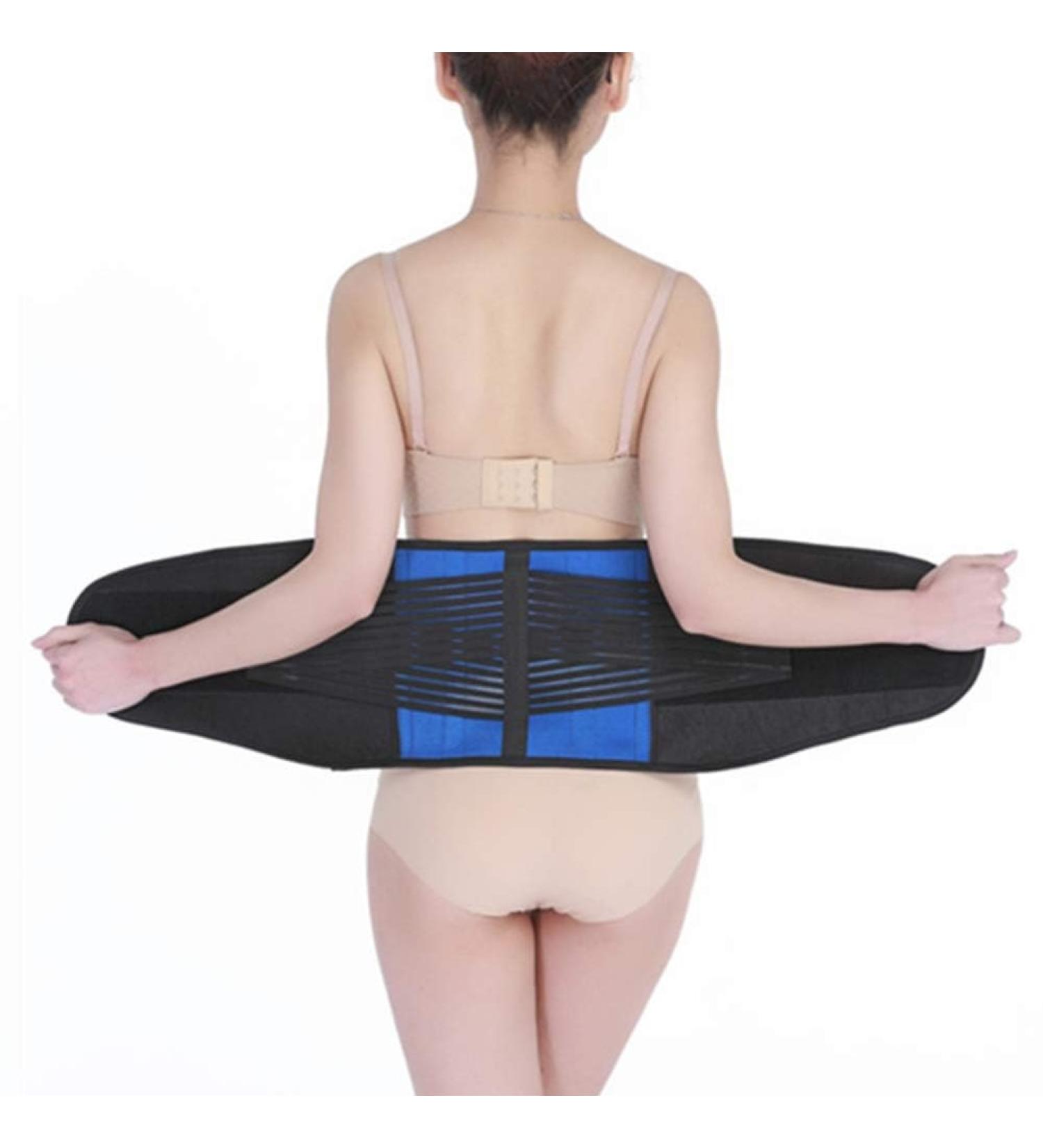 Adjustable Sports Waist Back Support Belt - Double Pull Lumbar Support Neoprene Brace for Stabilizing Lower Back | XX-Large Blue - Buy Online on GoSupps.com