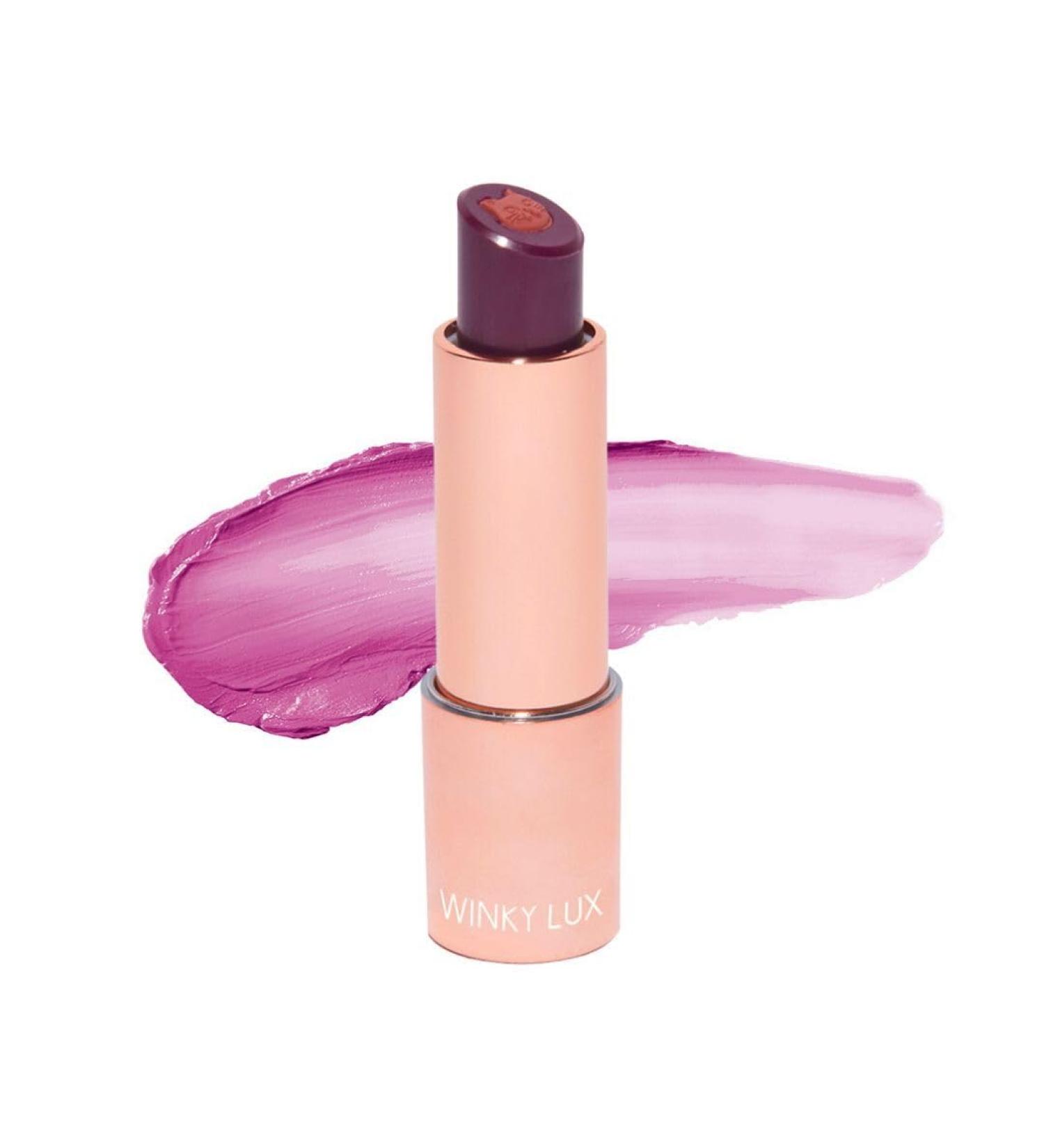 Shop Winky Lux Purrfect Pout Lipstick | Semi-Sheer Creamy Formula with Jojoba Oil & Vitamin E - Frisky Subtle Berry Shade - Buy Online on GoSupps.com