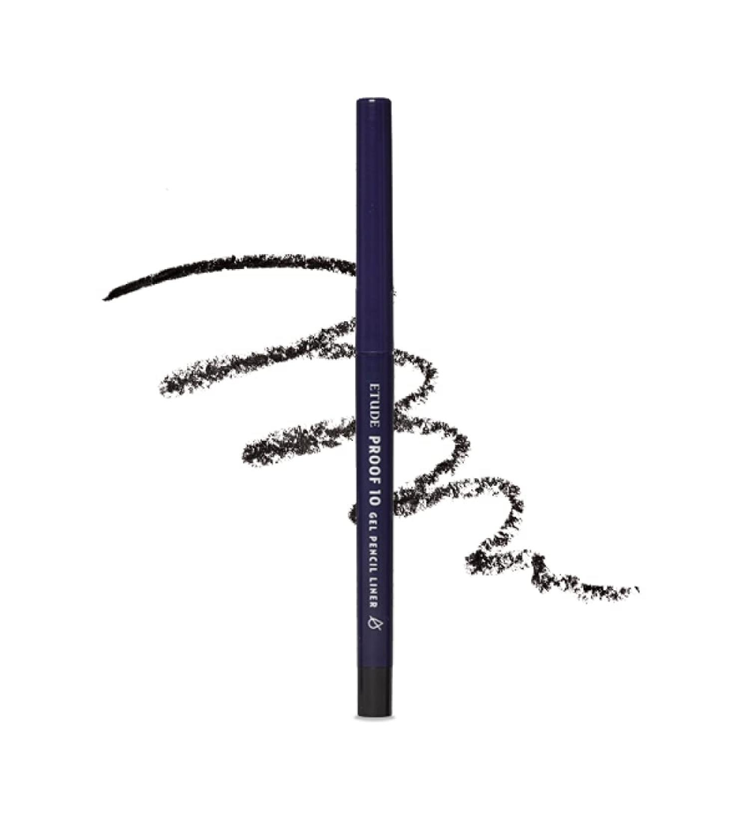 ETUDE Proof 10 Gel Pencil Liner 0.3g (#1 Black) | Long-lasting Creamy Gel Eyeliner for Precise Eye Makeup - 21AD - Buy Online on GoSupps.com