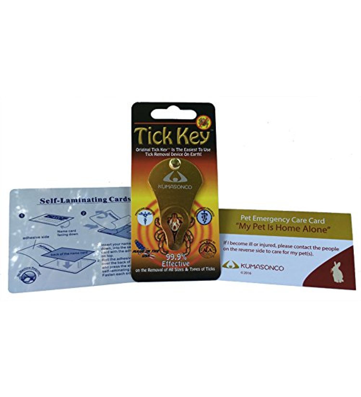 Pet Emergency Card with Self Laminating Pouch and Tick Remover Key Rabbit - Buy Online on GoSupps.com
