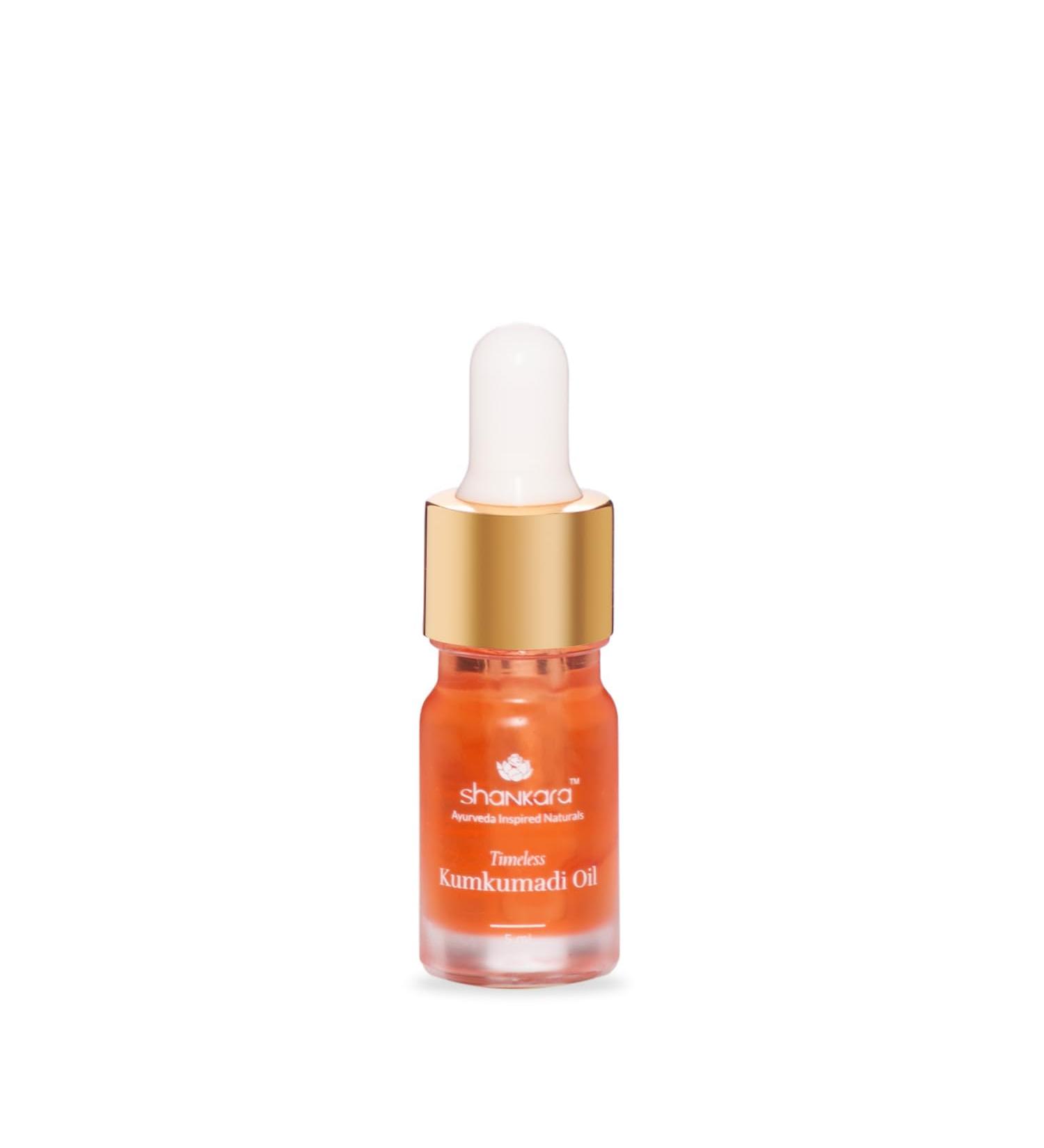Ayurvedic Kumkumadi Oil (Tailam) with Saffron & Red Sandalwood | Elixir for Glowing Skin with Pure Essential Oils | Natural Radiance & Youthful Complexion | All Skin Types | 5ml - Buy Online on GoSupps.com