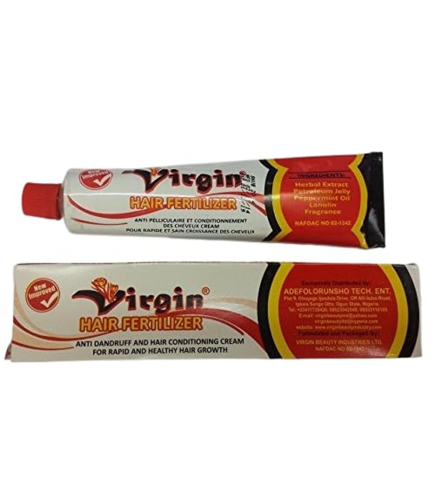 Virgin Hair Fertilizer - Hair Growth Treatment | Scalp Nourishing Cream | Reduces Dandruff & Breakage | 125g Natural Formula for Healthy Hair - Buy Online on GoSupps.com