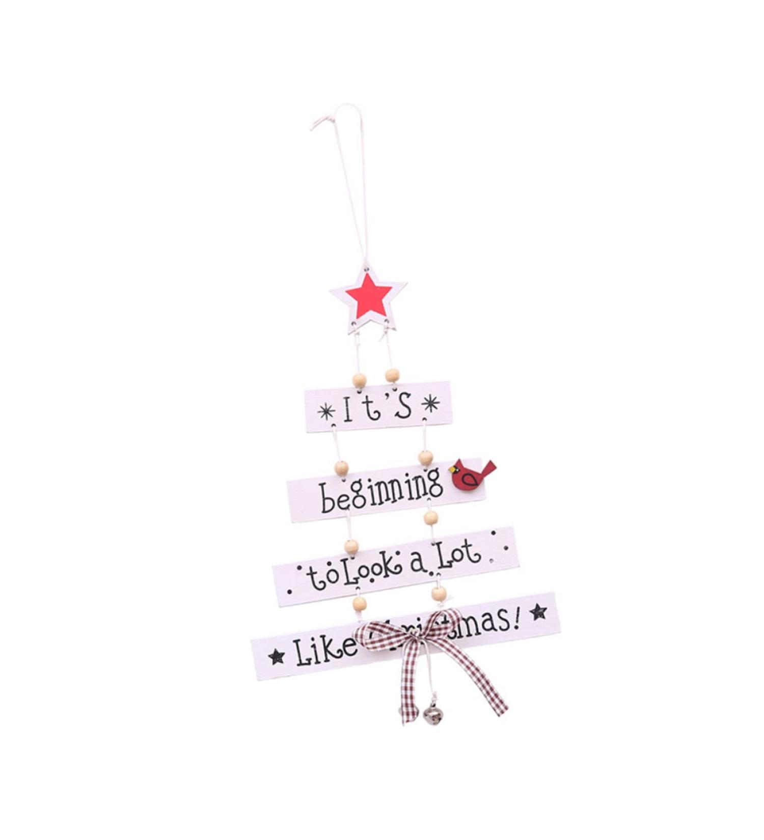 COHEALI Wooden Craft Decorations Emblems Wooden Christmas Decor Hanging Wooden Decorations Pendant Large White Size 1 - Buy Online on GoSupps.com