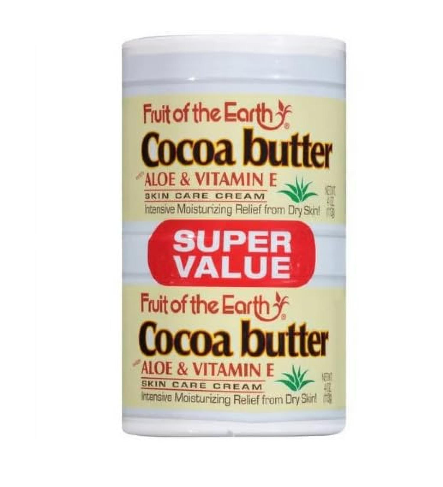 Cocoa Butter with Aloe & Vitamin E Skin Care Cream - Super Value 4 oz 2 Count | Moisturizing & Nourishing Body Lotion for All Skin Types - Buy Online on GoSupps.com