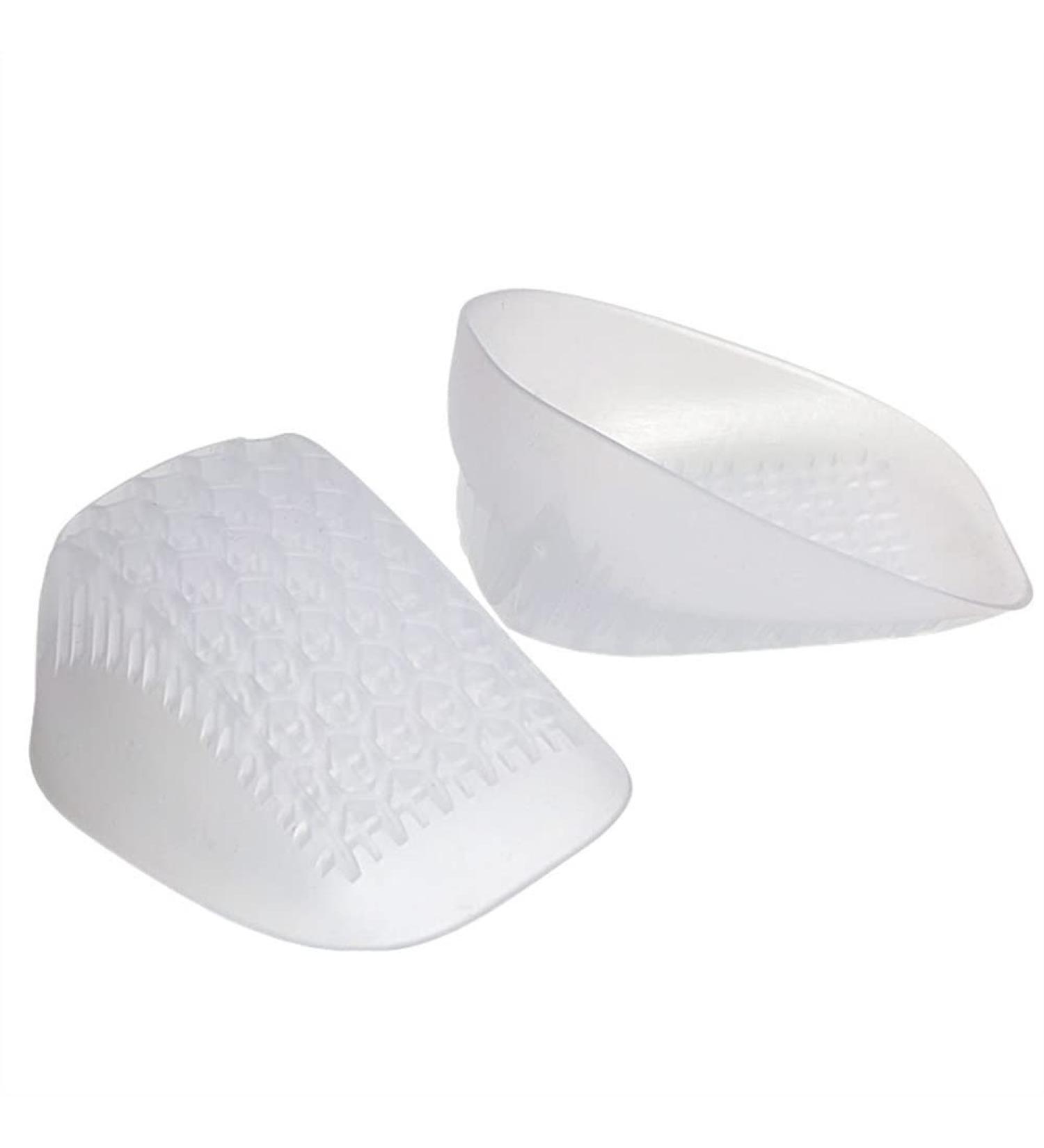Buy Shoe Heel Cushion Pads for Plantar Fasciitis & Heel Blister Prevention - SEBS Shock Absorption Transparent & Breathable Lift - Small Size - Buy Online on GoSupps.com