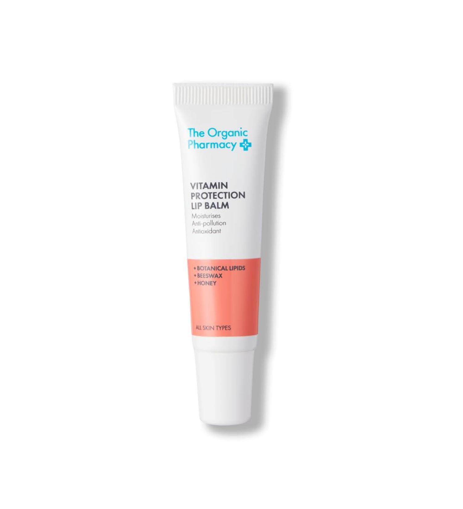 The Organic Pharmacy Vitamin Protection Lip Balm 10ml - Rich Buttery Balm - Nourishing Oils and Antioxidants - Rescue Dry and Thirsty Lips - 66.4% Organic 39.9% Natural - Buy Online on GoSupps.com