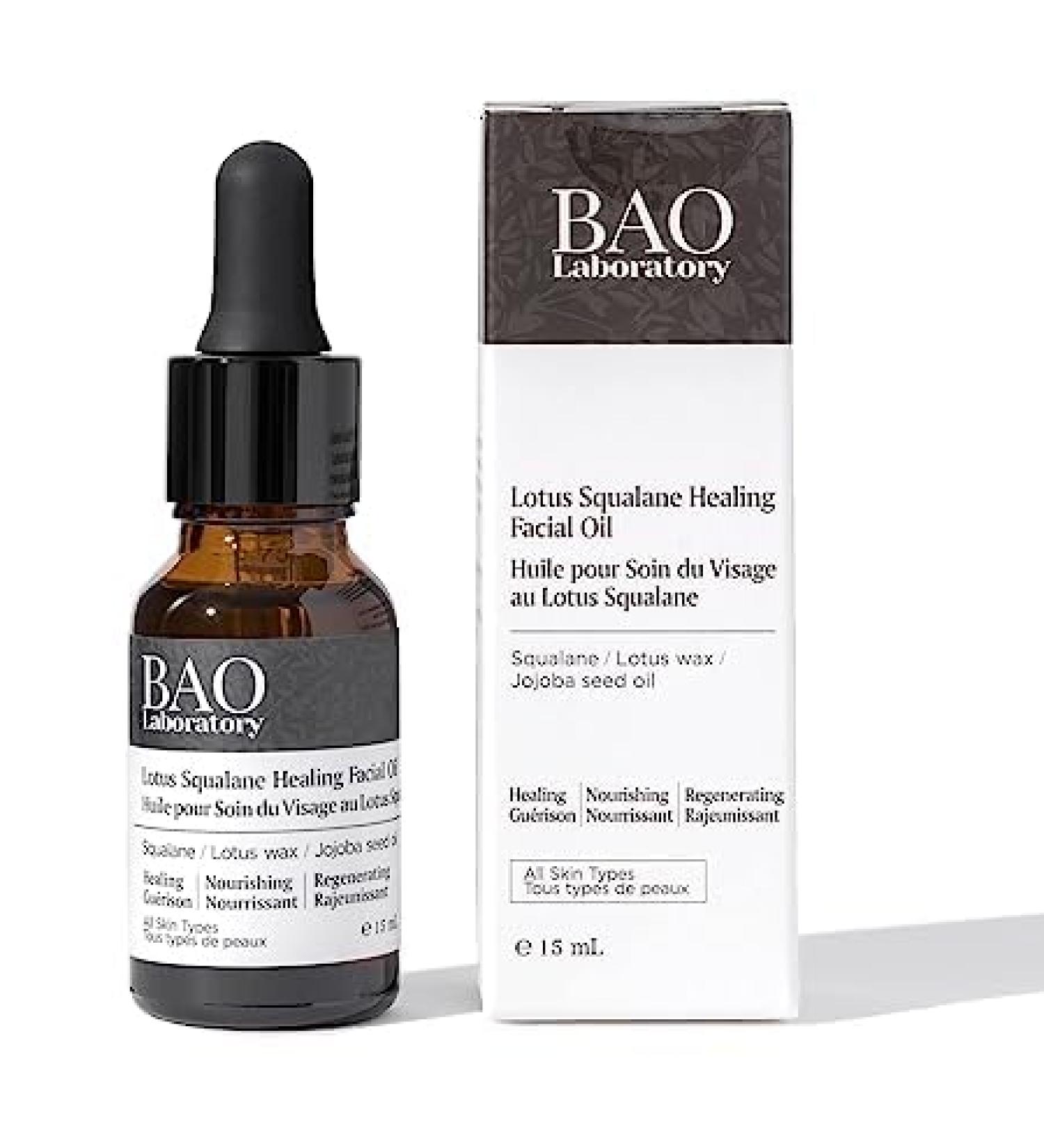 Lotus Squalane Healing Facial Oil - Hydrating & Soothing for All Skin Types (15ML) | Vitamin Rich Moisturizer for Dry Oily & Acne Prone Skin - Buy Online on GoSupps.com