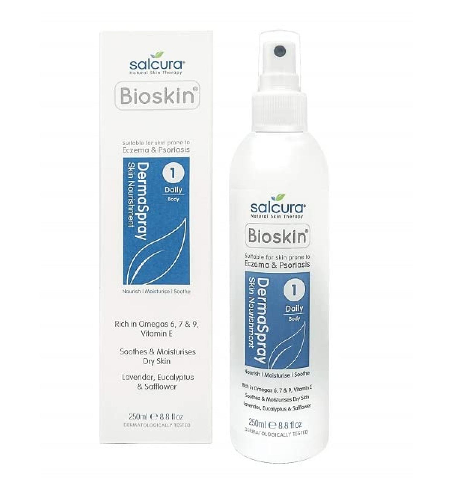 Salcura Natural Skin Therapy Bioskin Dermaspray Intensive Perfect For Dry & Itchy Skin Easy To Use Spray 250ml