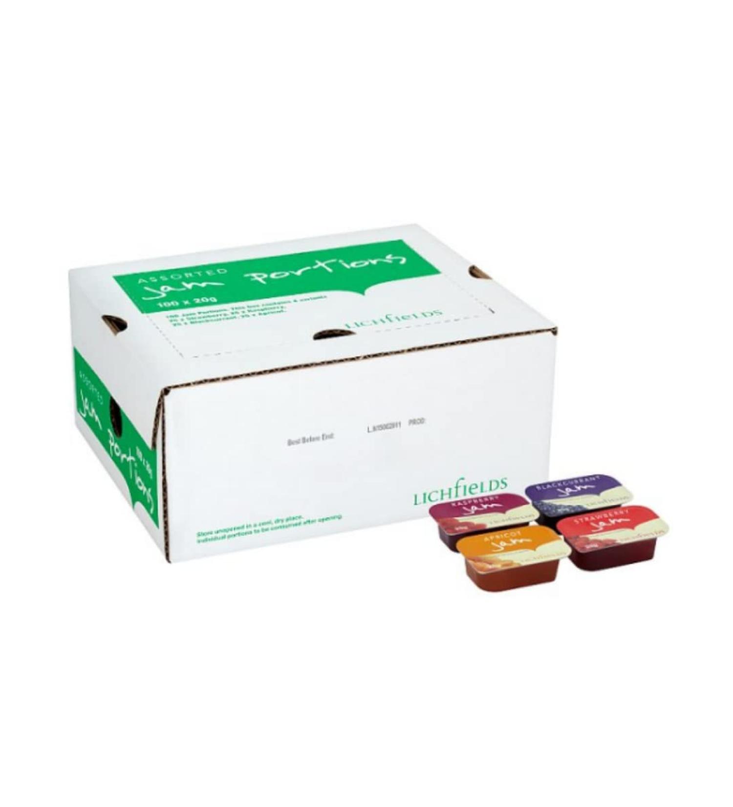 Lichfields Assorted Jam Portions 100 x 20g