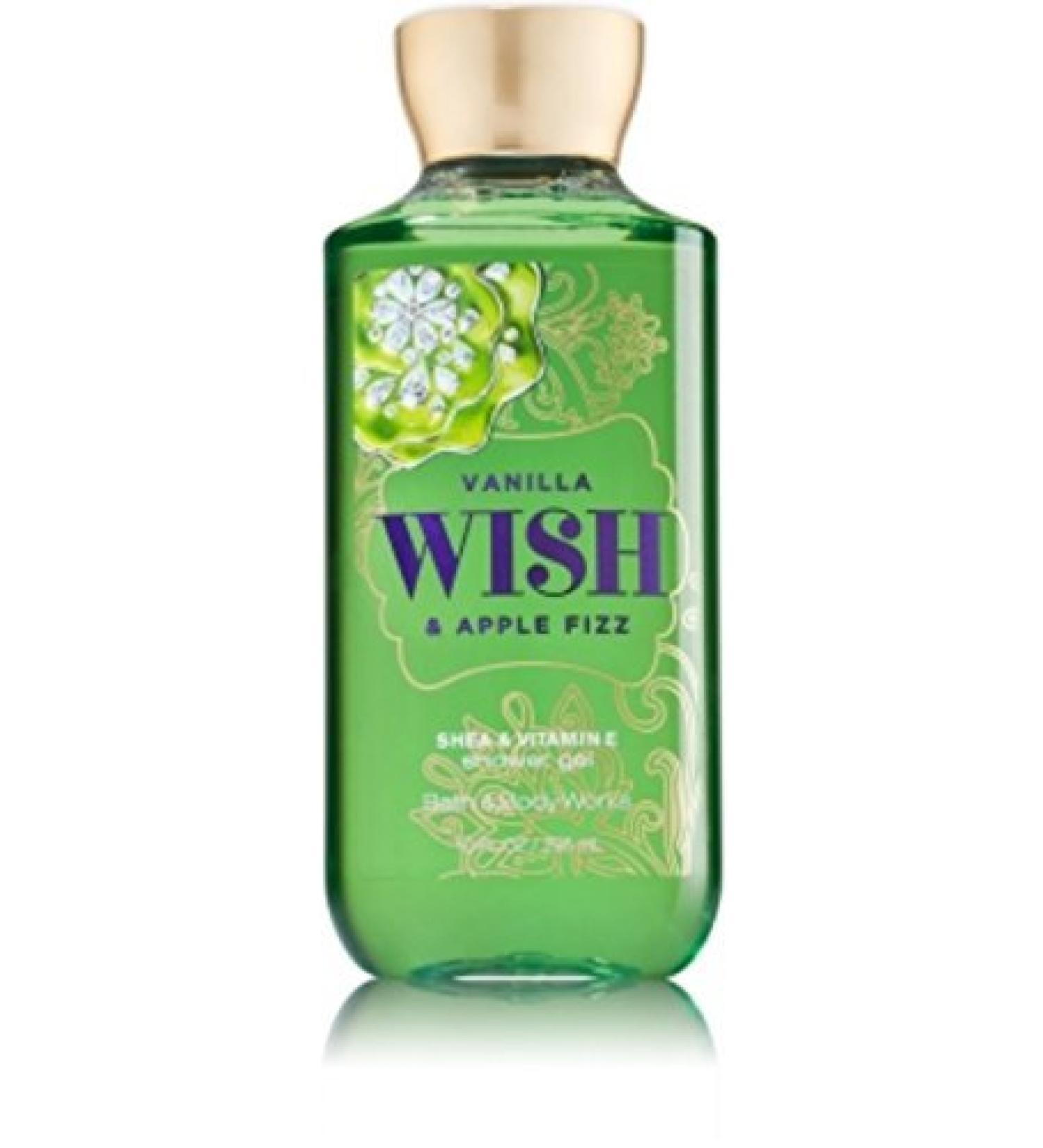 New Bath & Bodyworks Wish Vanilla & Apple Fizz Shower GEL 10 Fl Oz/ 295ml