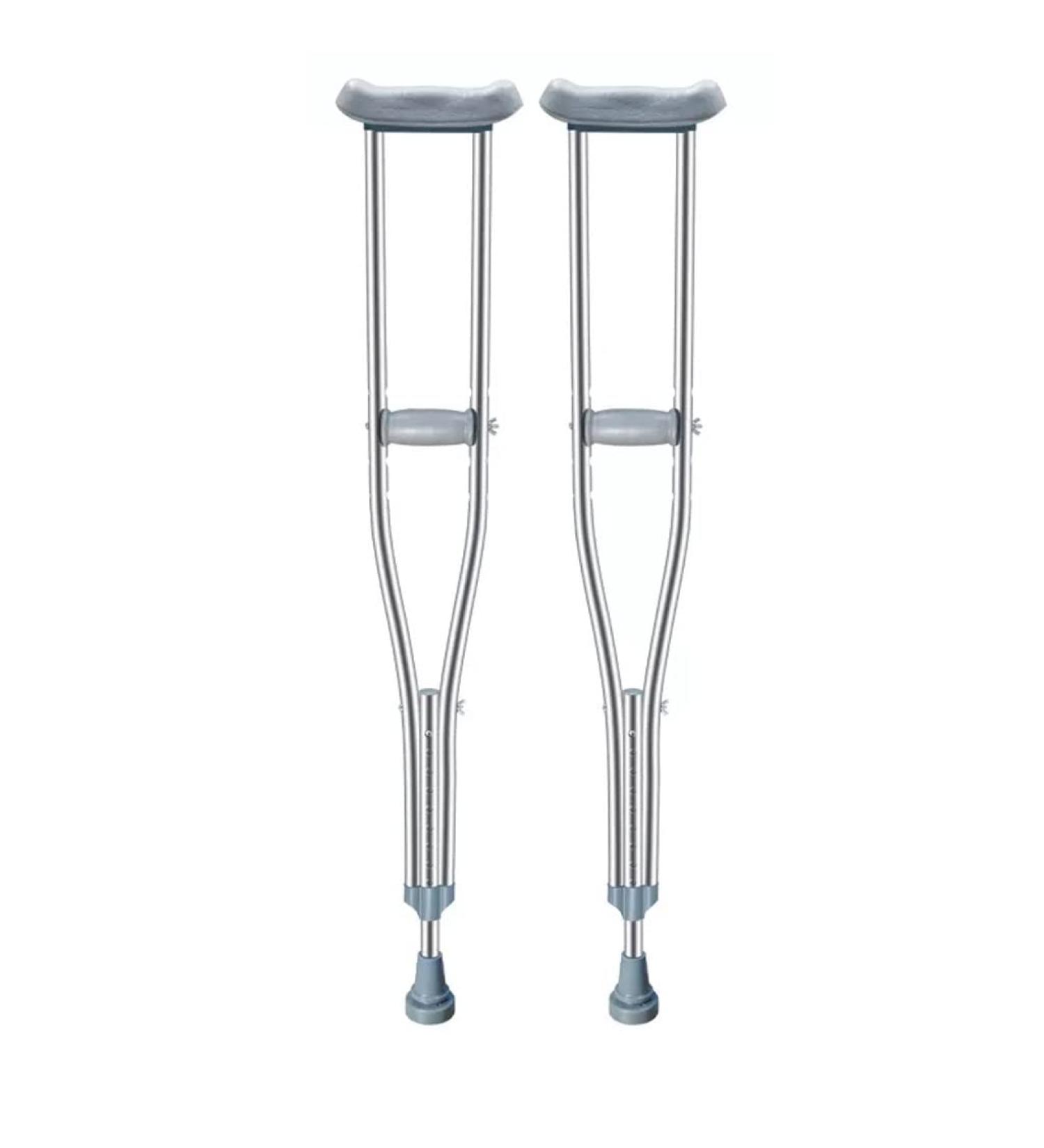 Crutches Stainless Steel Underarm Non-Slip Walking Stick for Elderly (Color : Silver Size : L) Smooth Sailing - Buy Online on GoSupps.com