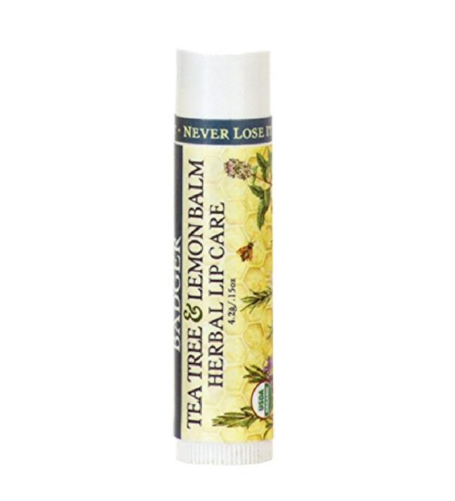 Badger Company Organic Tea Tree & Lemon Balm Herbal Lip Care .15 oz (4.2 g)