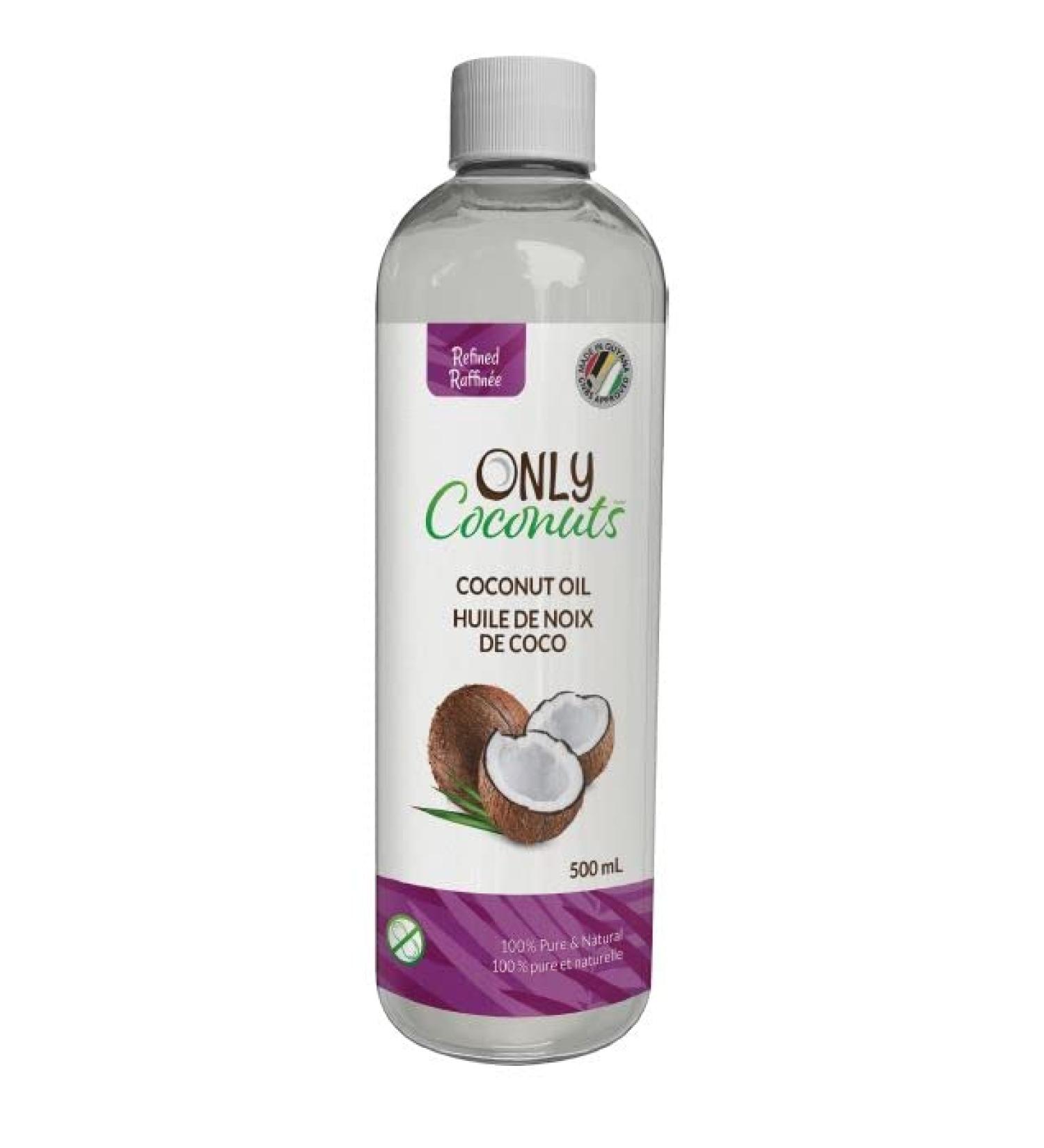 ONLY COCONUTS - REFINED COCONUT OIL NON GMO VERIFIED GLUTEN FREE GREAT FOR COOKING - Buy Online on GoSupps.com