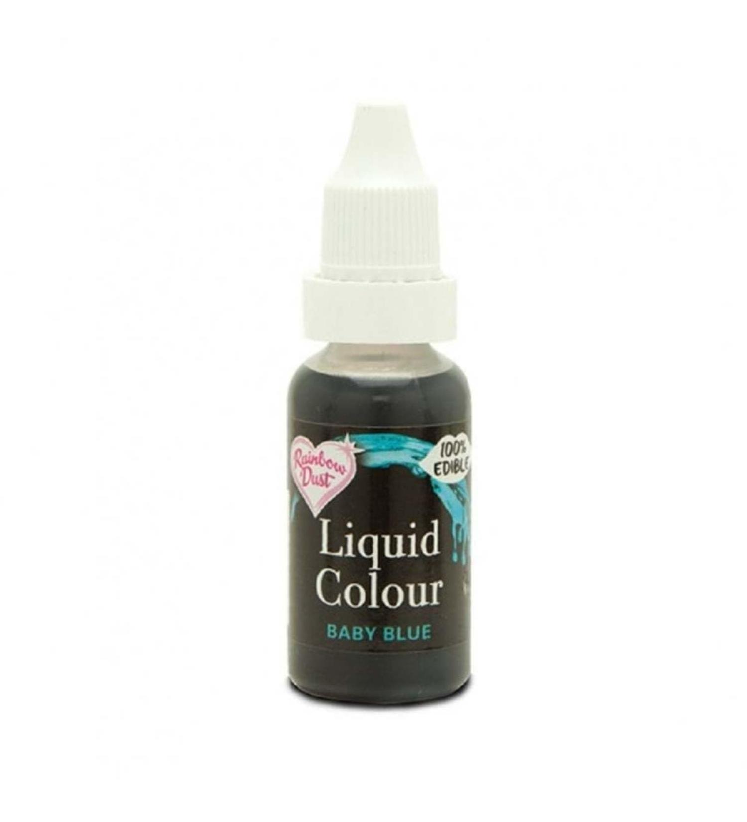 BABY BLUE - Rainbow Dust liquid colour- Liquid Food Colour Air Brush Colour for cake decorators