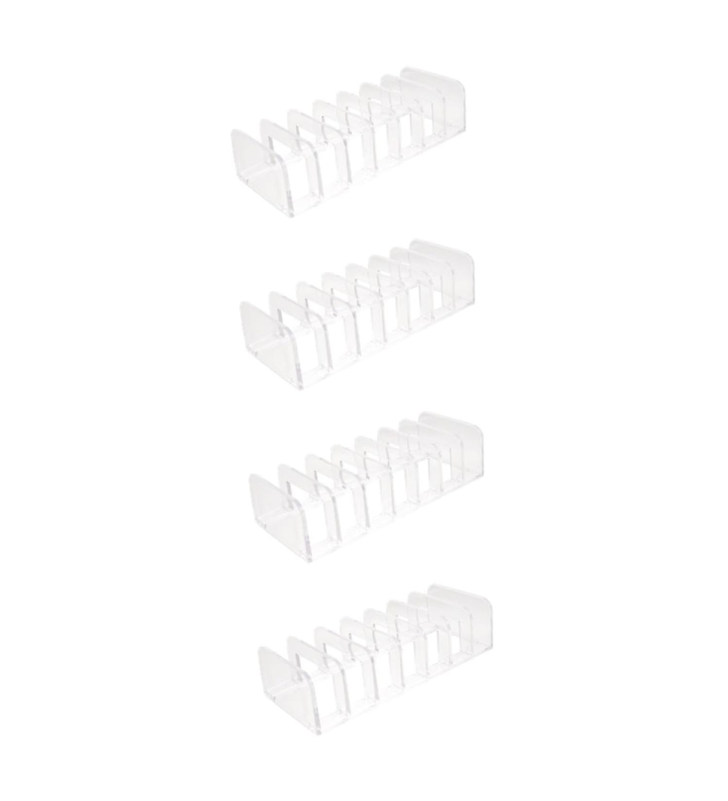 Beavorty 4pcs eye shadow storage box plastic pallets clear tray cosmetics vanity holder Storage rack lipstick 17.1x7.3cmx4pcs Transparentx4pcs - Buy Online on GoSupps.com