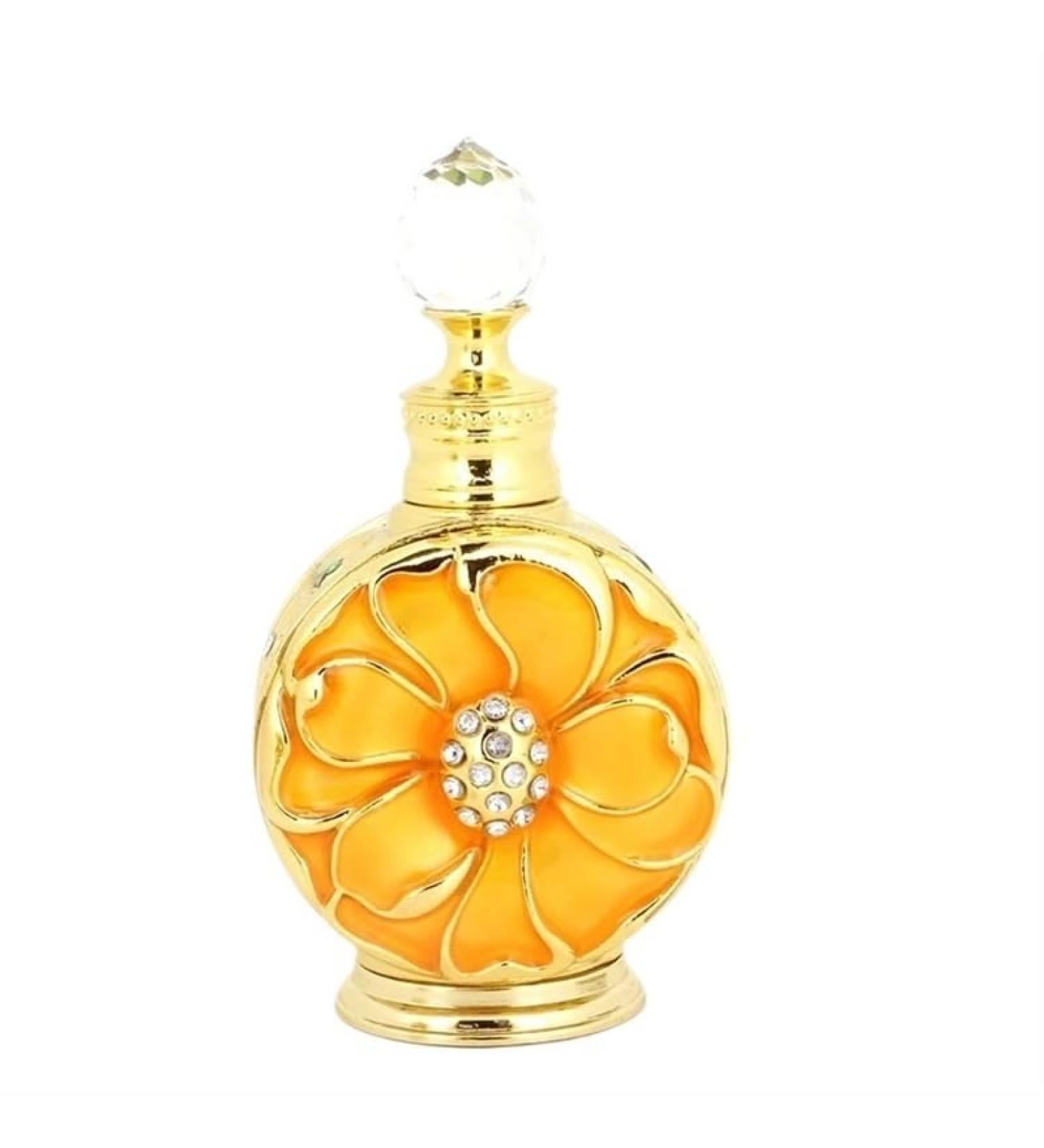 DFJOENVLDKHFE Perfume Bottle Empty Frosted Glass Essential Oil Bottle Refillable Empty Jewelry Decoration Crystal Bottle (Size : 12 Color : Golden flowers) 12 Golden Flowers - Buy Online on GoSupps.com
