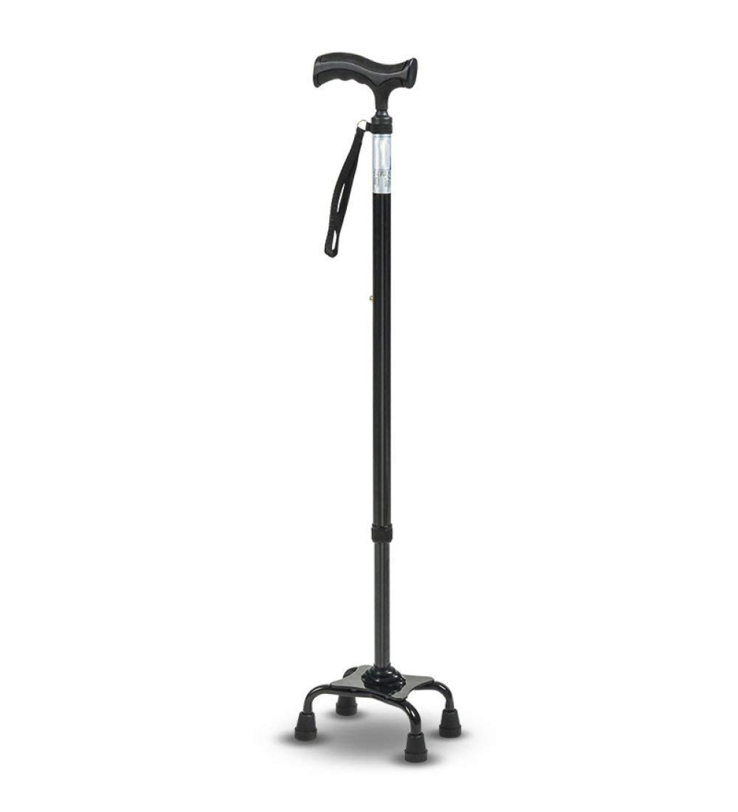 Walking Stick Four Feet Crutches Retractable Non-Slip Cane Disabled Old Man Elderly Walker Basket Multi-Function Crutch Lucky Star - Buy Online on GoSupps.com