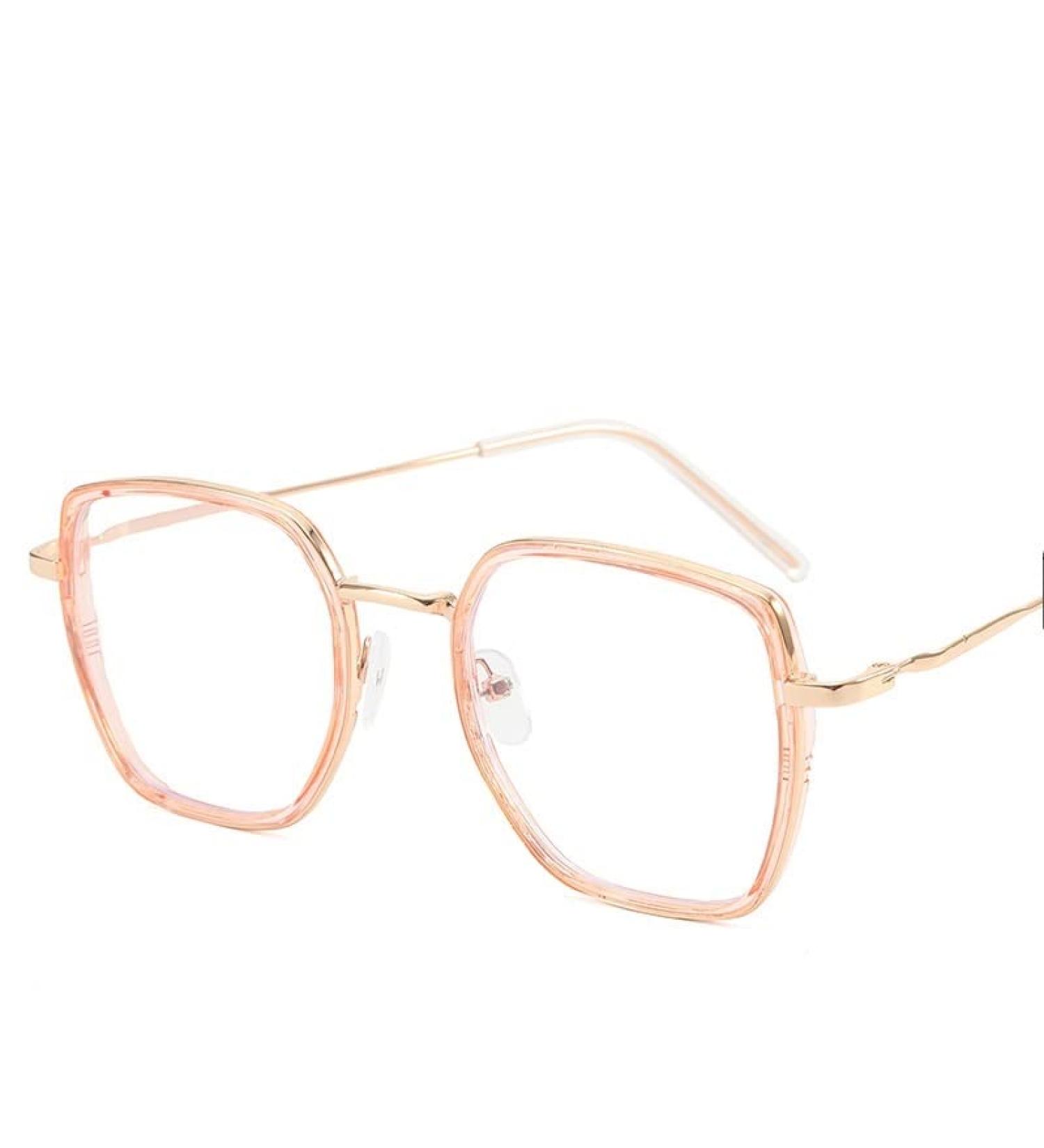 Square Computer Readers Eyeglasses - Oversized Blue Light Blocking Reading Glasses in Pink | Fatigue Relief +0.00 - Buy Online on GoSupps.com