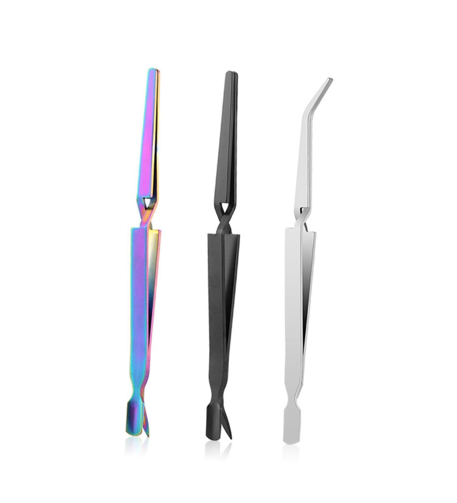 Beavorty 1pc Tweezers Nail Art Clip Nail Pincher Double Head Phototherapy Nail 17*0.9cm Silver - Buy Online on GoSupps.com