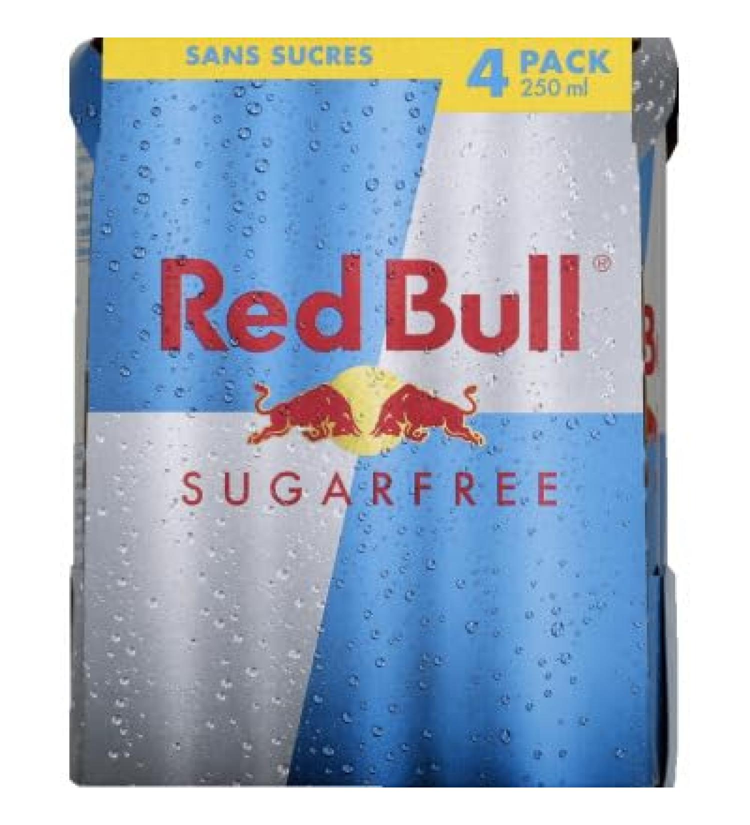 Red Bull Energy drink based on Taurine and caffeine, without sugars - 4 cans of 25cl