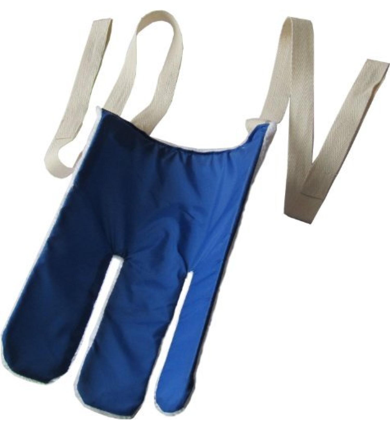 Sock-pulling aid Stocking-pulling aid made of "terry cloth" with 2 long drawstrings - Stocking-pulling aid Stocking-puller Sock-puller