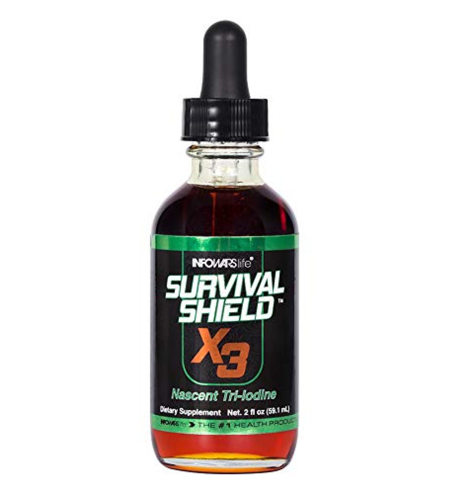 Infowars Life - Survival Shield X-3 Nascent Tri-Iodine (2 oz) 2 Fl Oz (Pack of 1)