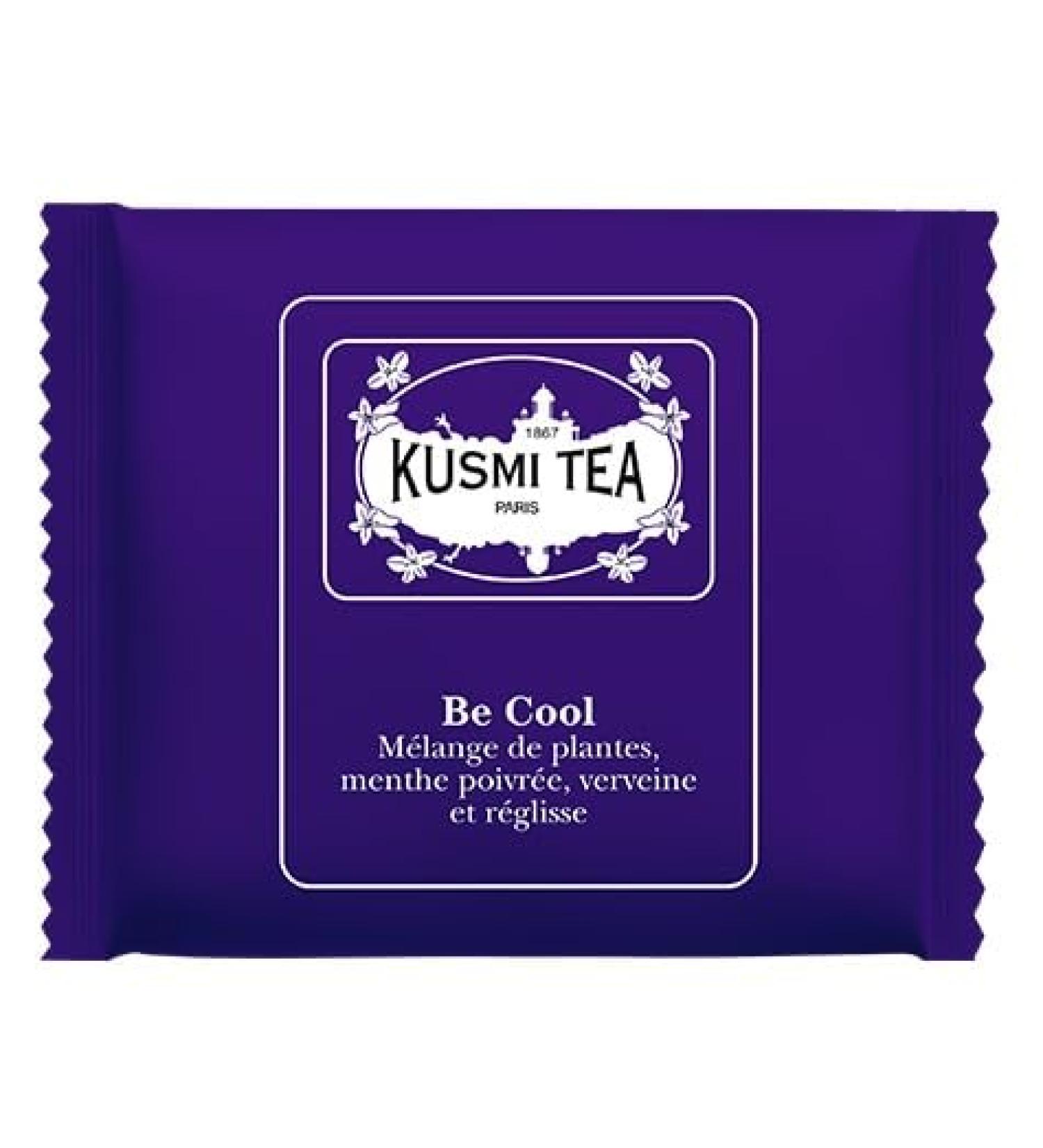 KUSMI TEA - BE COOL ORGANIC - Box of enveloped tea bags (50)