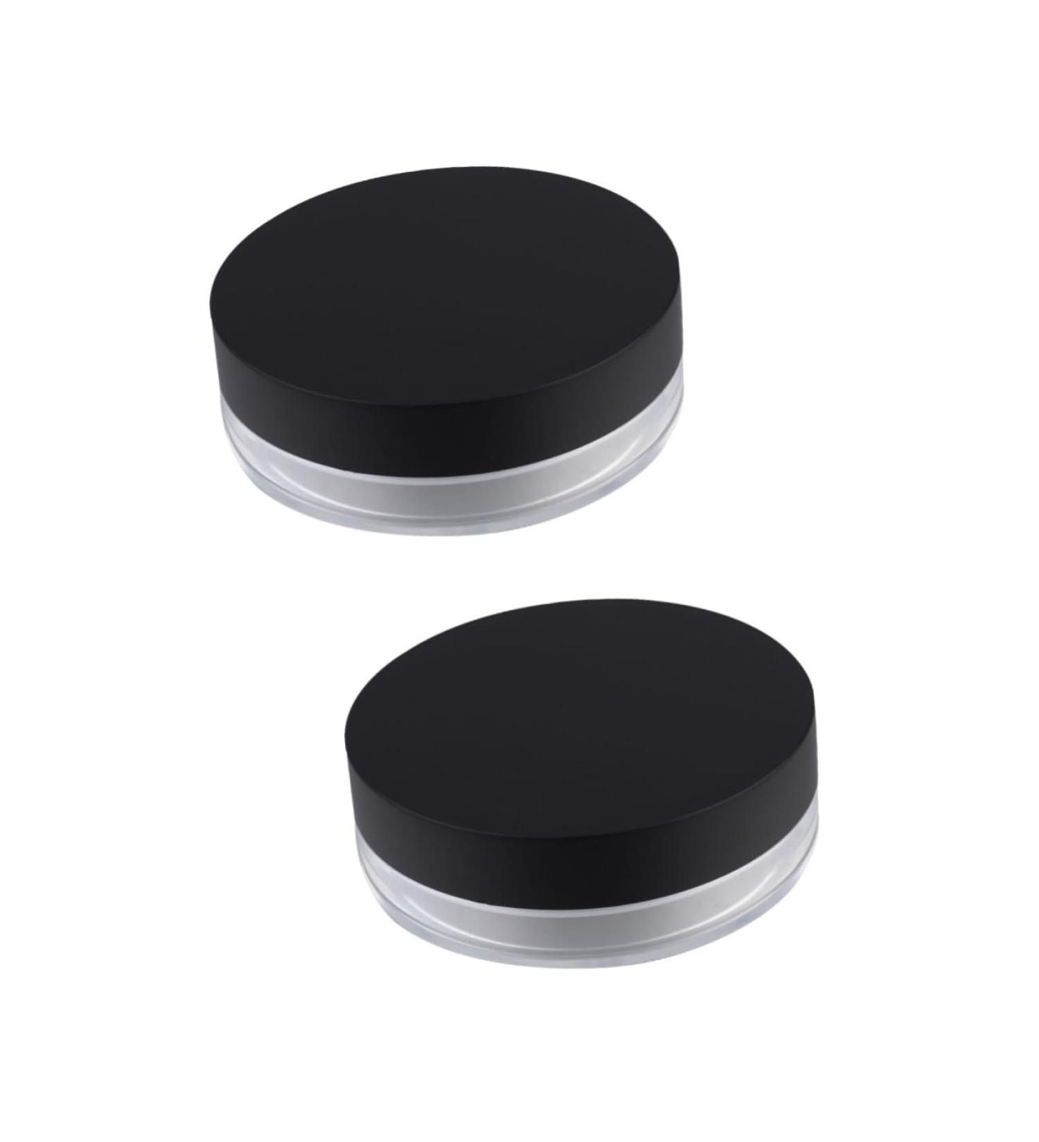 Healeved 2pcs Empty Powder Case Cosmetic Travel Containers Black Empty Powder 1 g (Pack of 1) Blackx2pcs - Buy Online on GoSupps.com