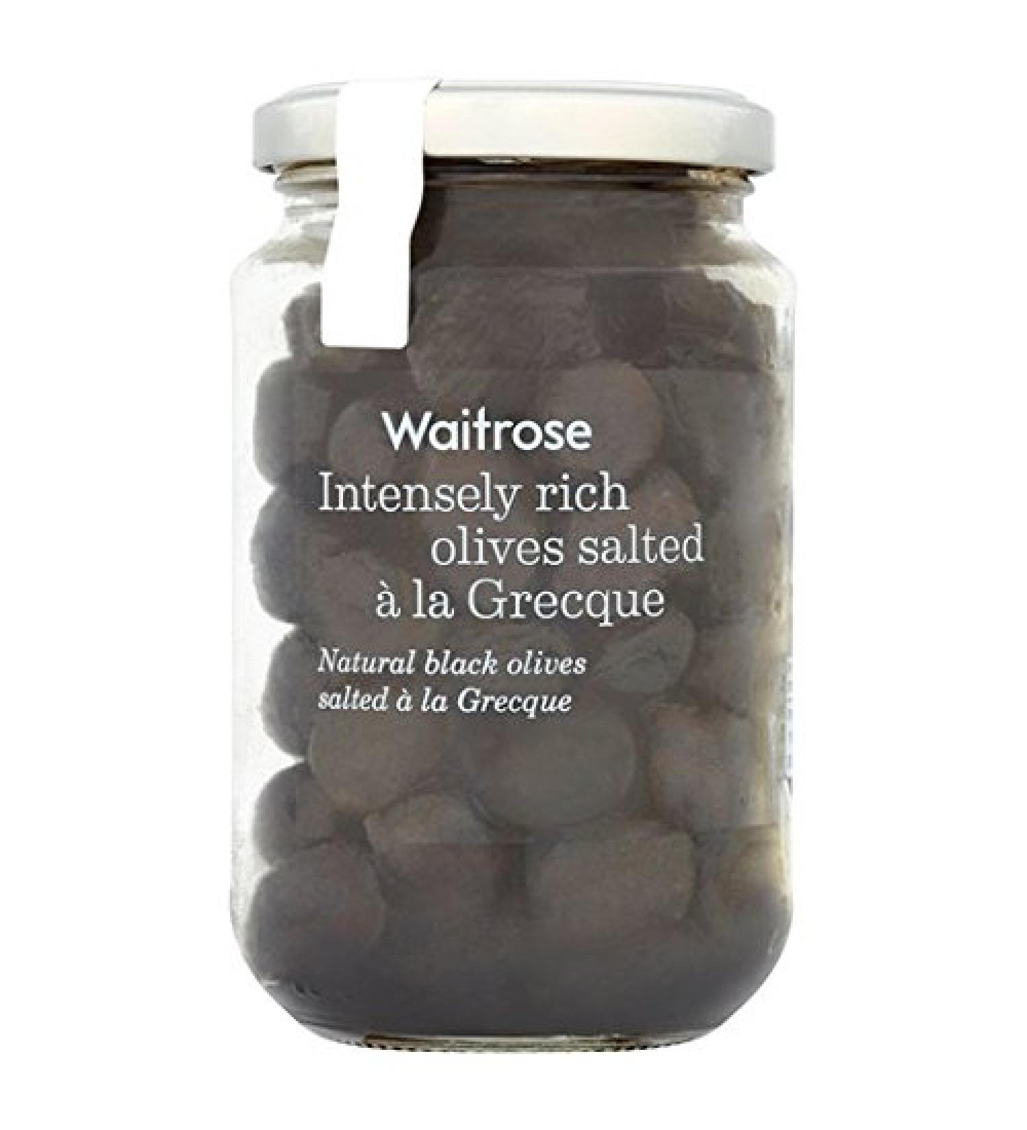 Waitrose Spanish Waitrose Spanish Black Olives a la Greek 235g