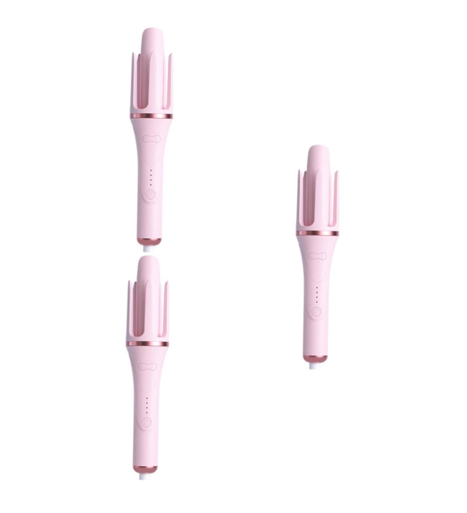 TOVINANNA 3pcs Straightener Hair Hair Curling Tool Abs Electric Automatic Hair Curling Wand 32.50X5.50X5.50CMx3pcs Pinkx3pcs - Buy Online on GoSupps.com