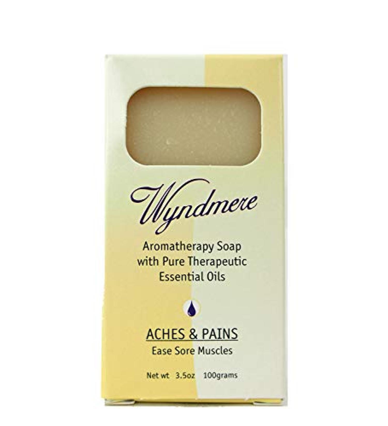 Wyndmere Aches & Pains Bar Soap - Handcrafted with 100% Pure Essential Oils and All-Natural Ingredients