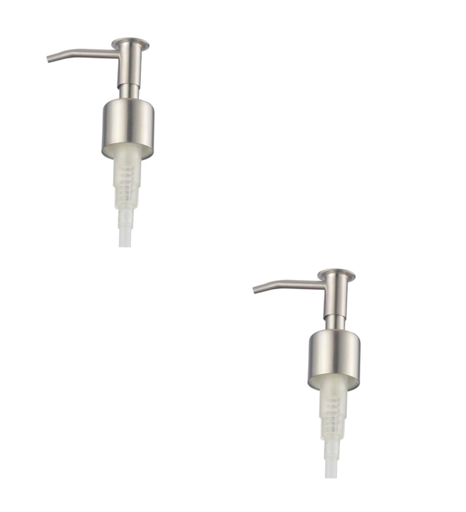 IMIKEYA 2 pcs Replacements Pump Bottle Shampoo Press Heads Steel for Head Silver Emulsion Stainless Shop Silverx2pcs 17x5.75cmx2pcs - Buy Online on GoSupps.com