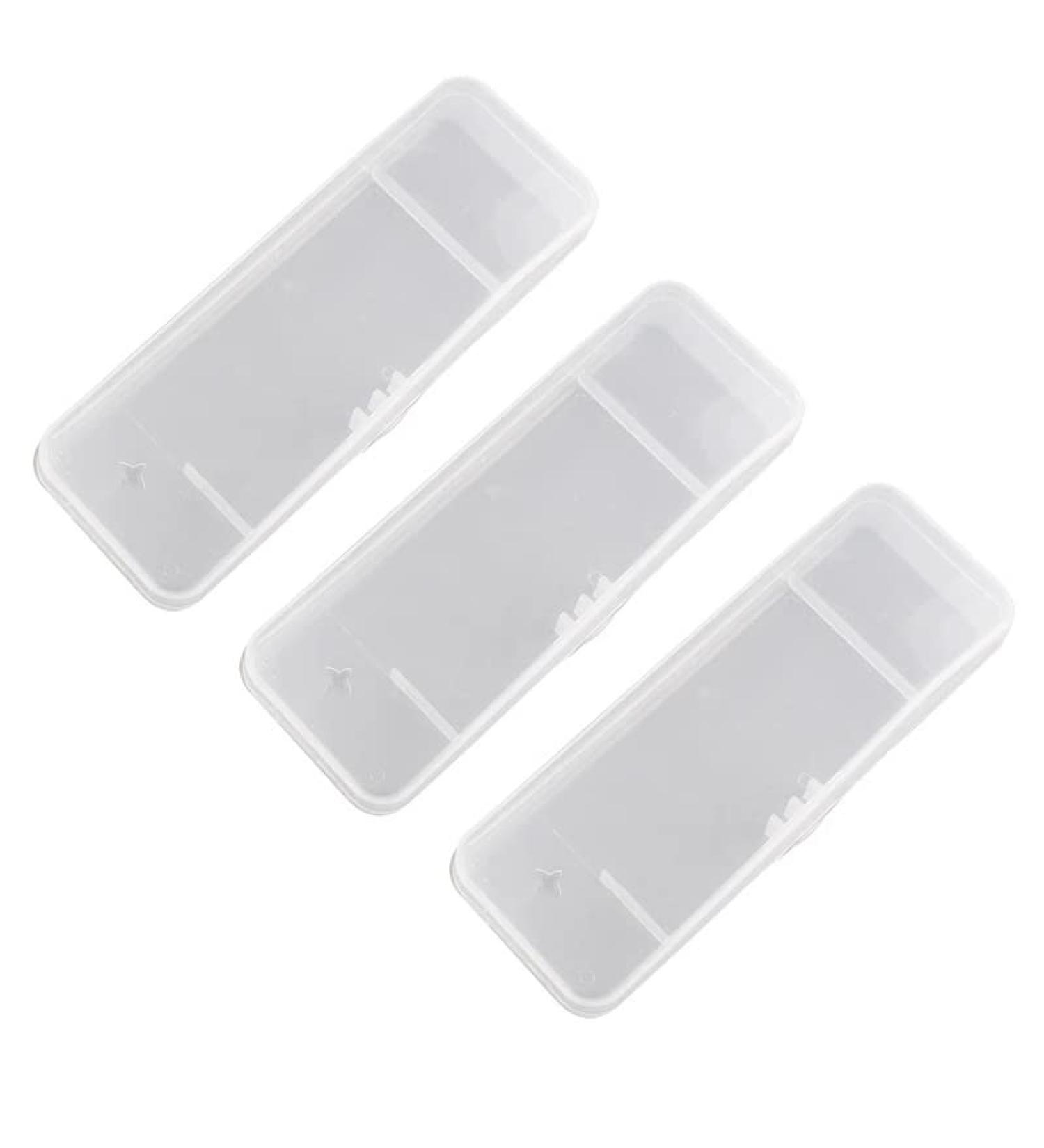 Shop Torsor 3-Pack Manual Razor Travel Case | Universal Portable Razor Storage Box for Men | Transparent Holder & Blade Refill Container - Buy Online on GoSupps.com