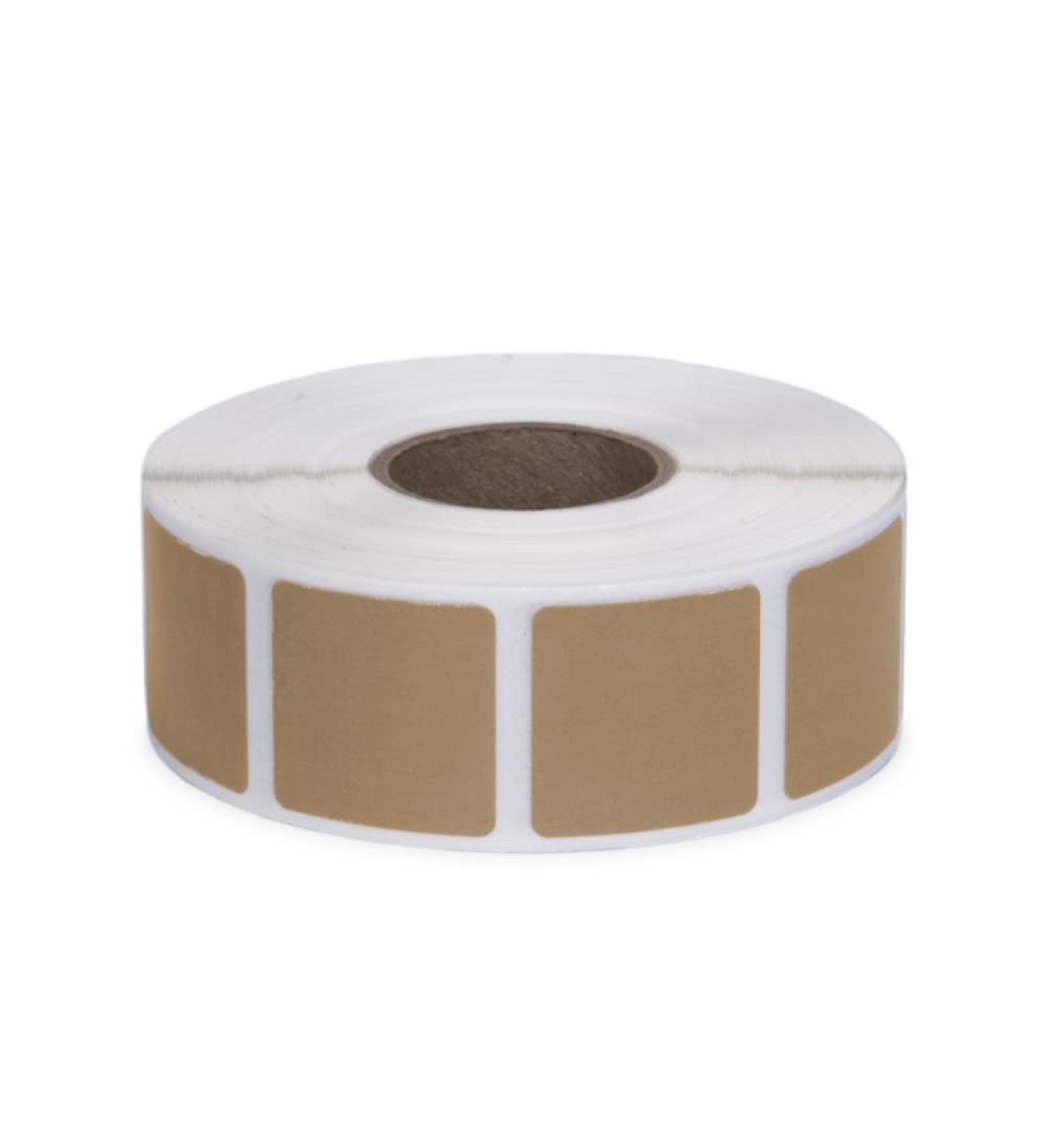 Roll of 1000 7/8" Square Target Pasters Brown