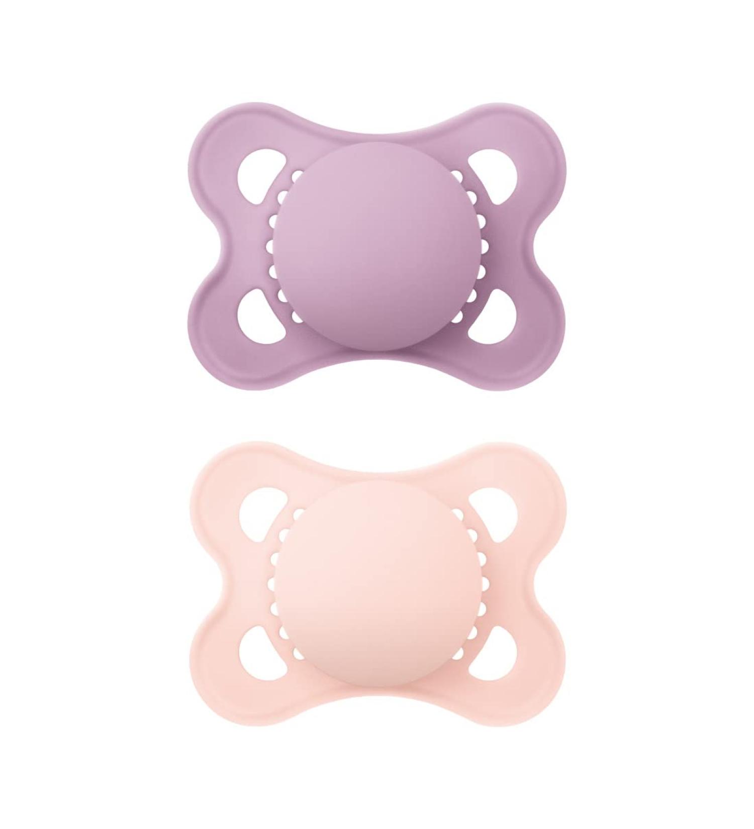 MAM Original Pacifier Set of 2 - Rubber Pink 2-6 Months with Cover | Shop Internationally - Buy Online on GoSupps.com