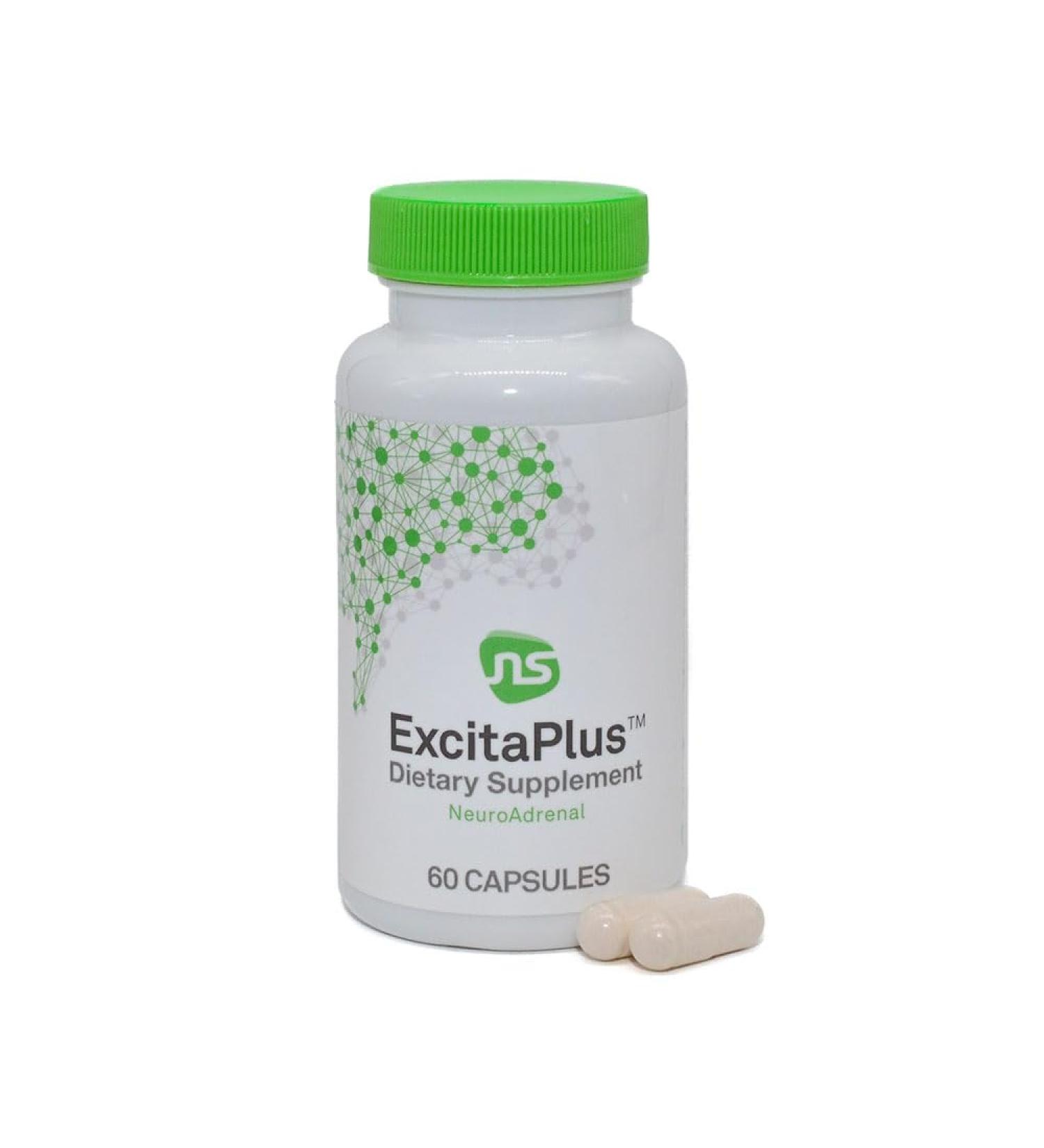 Neuroscience ExcitaPlus - Adrenal Support Supplements for Cortisol Health Support with L-Tyrosine Rhodiola and B Vitamins - Promotes Stress Resilience Energy and Focus (60 ct) 60 Count (Pack of 1) - Buy Online on GoSupps.com