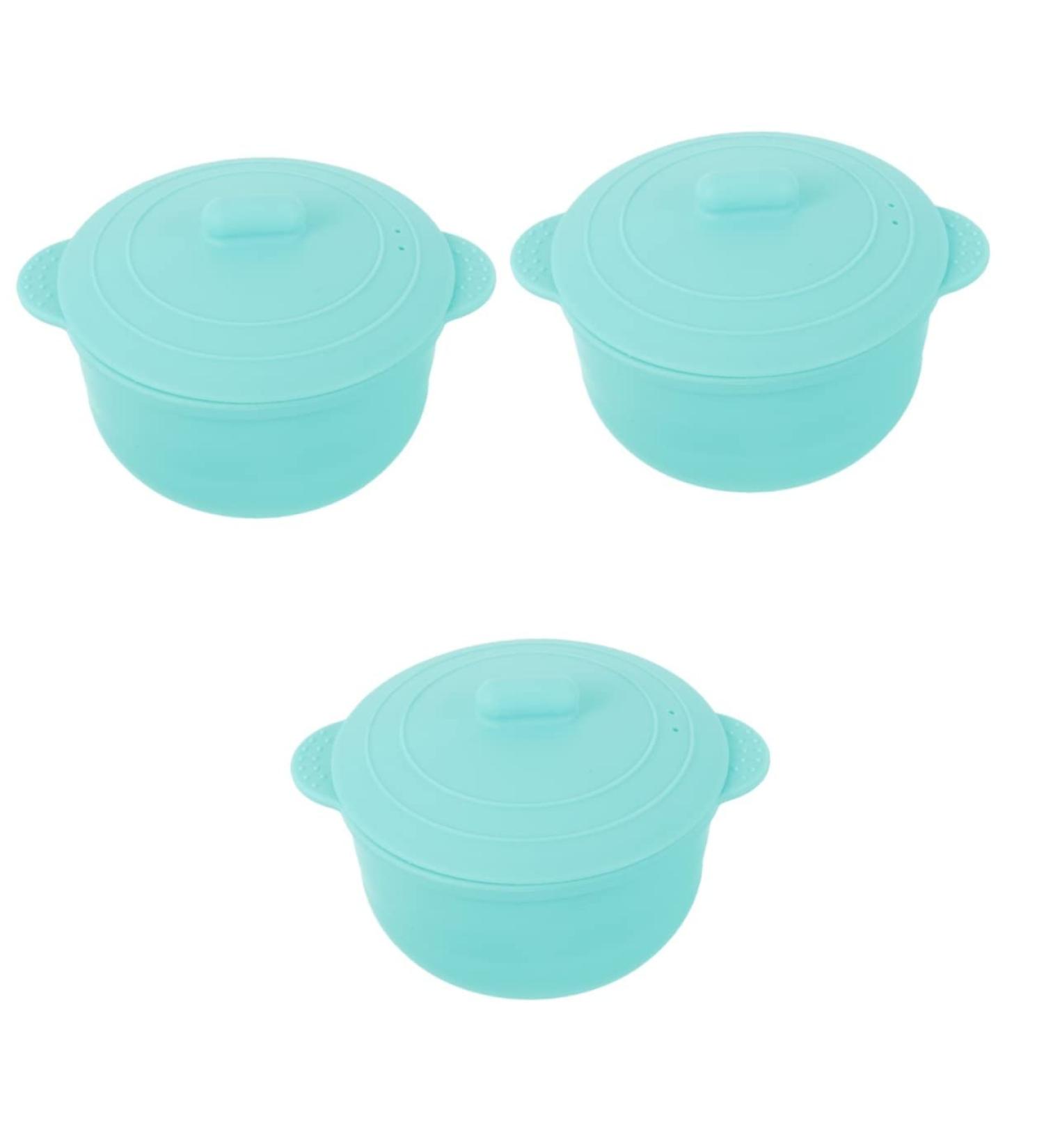Beavorty Wachstopf: 3-Piece Silicone Wax Melts Bowls with Lid | Portable & Reusable DIY Skin Care Mixing Dishes - Buy Online on GoSupps.com