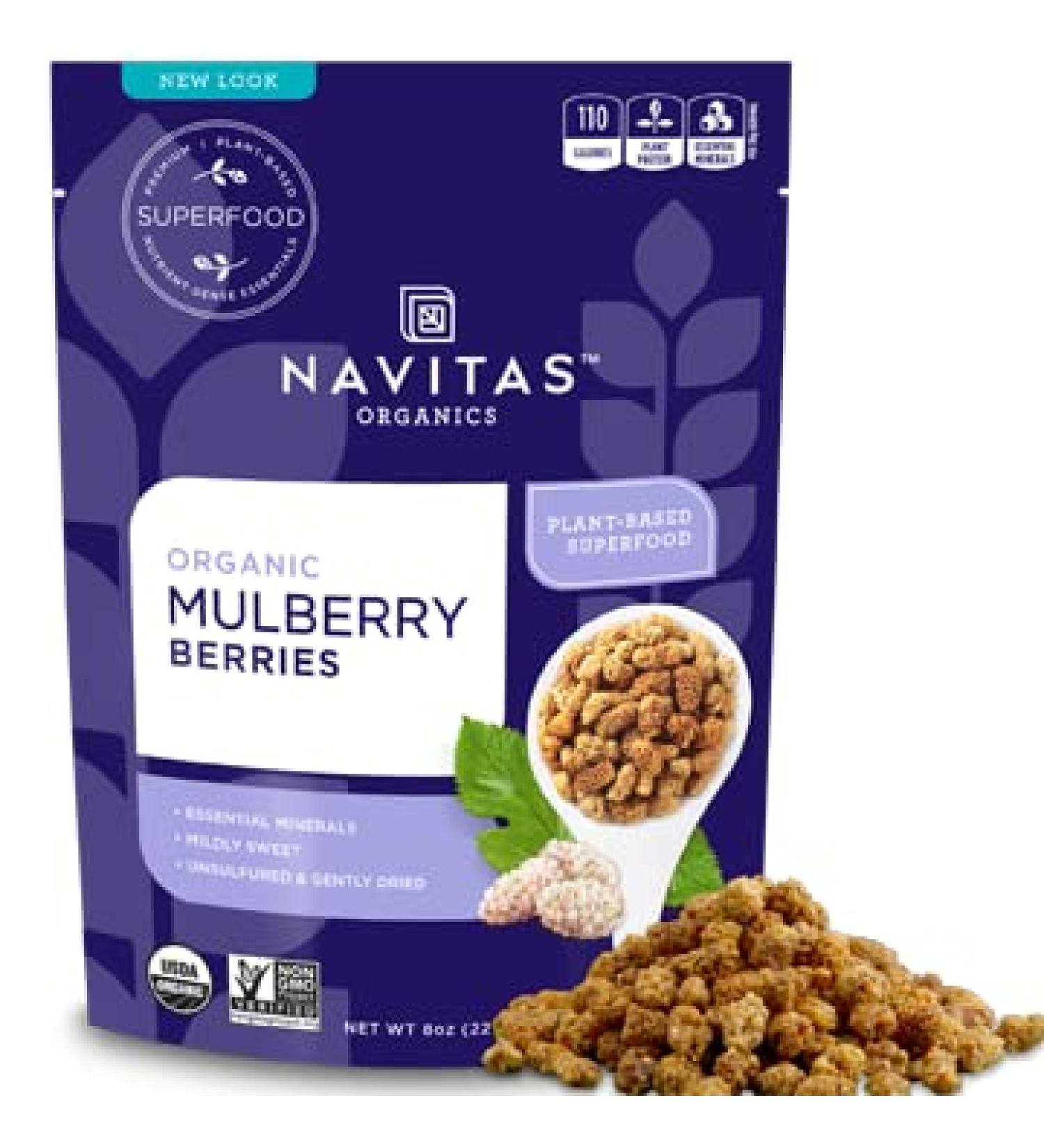 Navitas Organics Mulberries - Certified Organic Superfood - 8 Oz - Buy Online on GoSupps.com