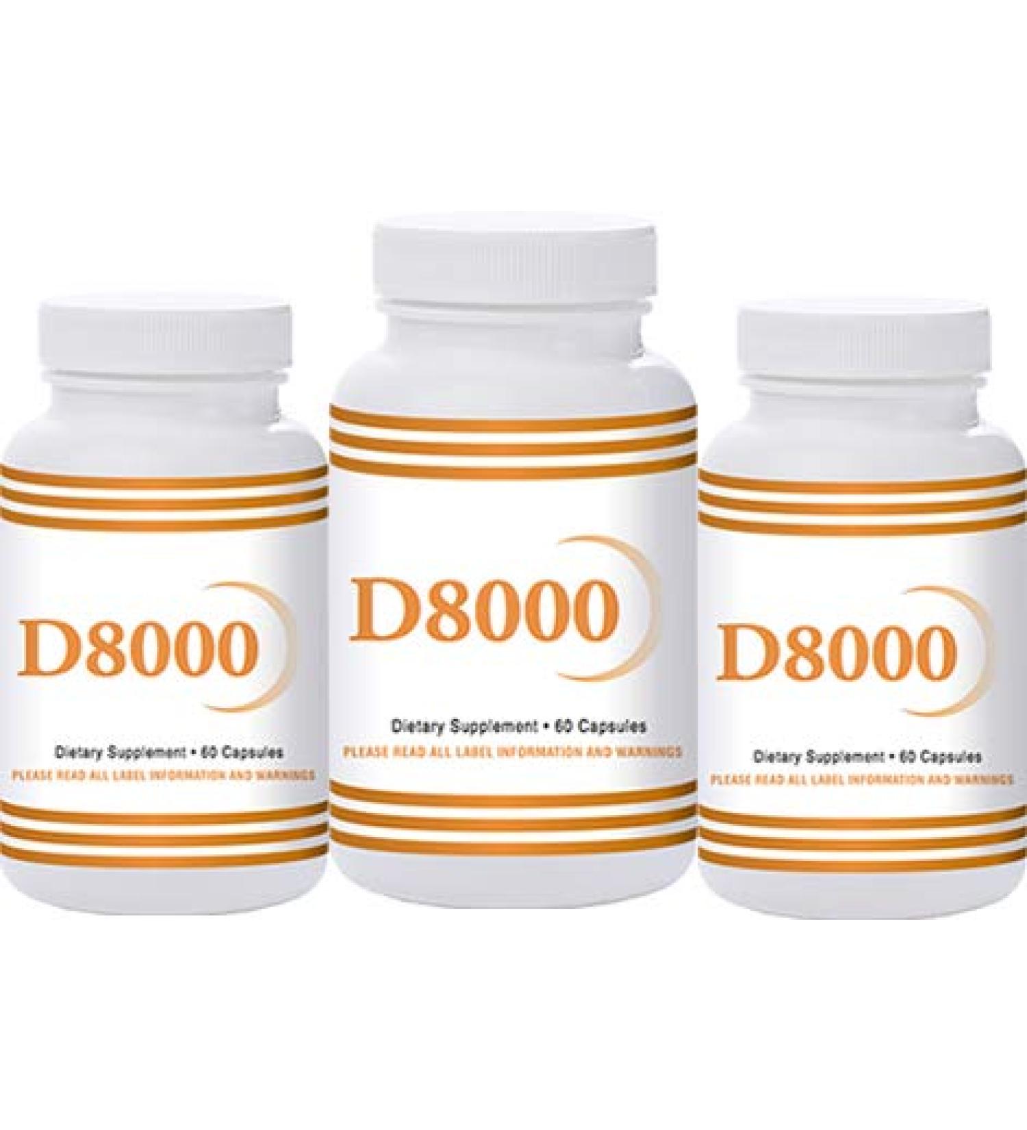 Natural Living High Potency Vitamin D3 8000 IU 60 Capsules 3 Pack - Buy Online on GoSupps.com