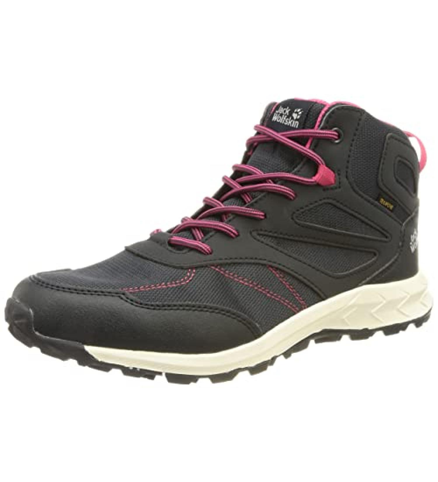 Jack Wolfskin Unisex-Child Hiking Boot Big Kid (8-12 Years) 4.5 - Night Blue/Pink - Buy Online on GoSupps.com