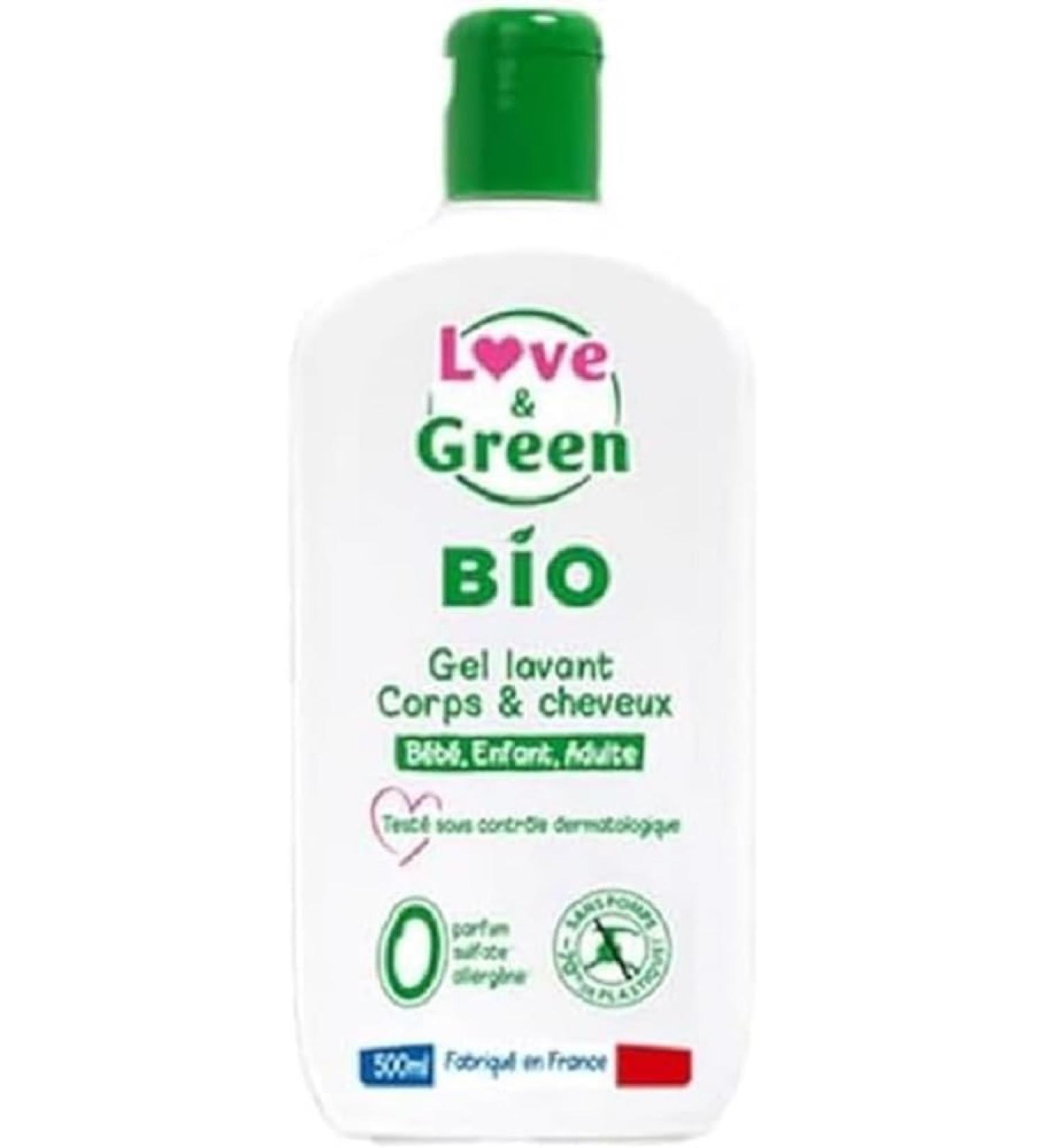 Love & Green Organic Body & Hair Cleansing Gel 500ml - Buy Online on GoSupps.com