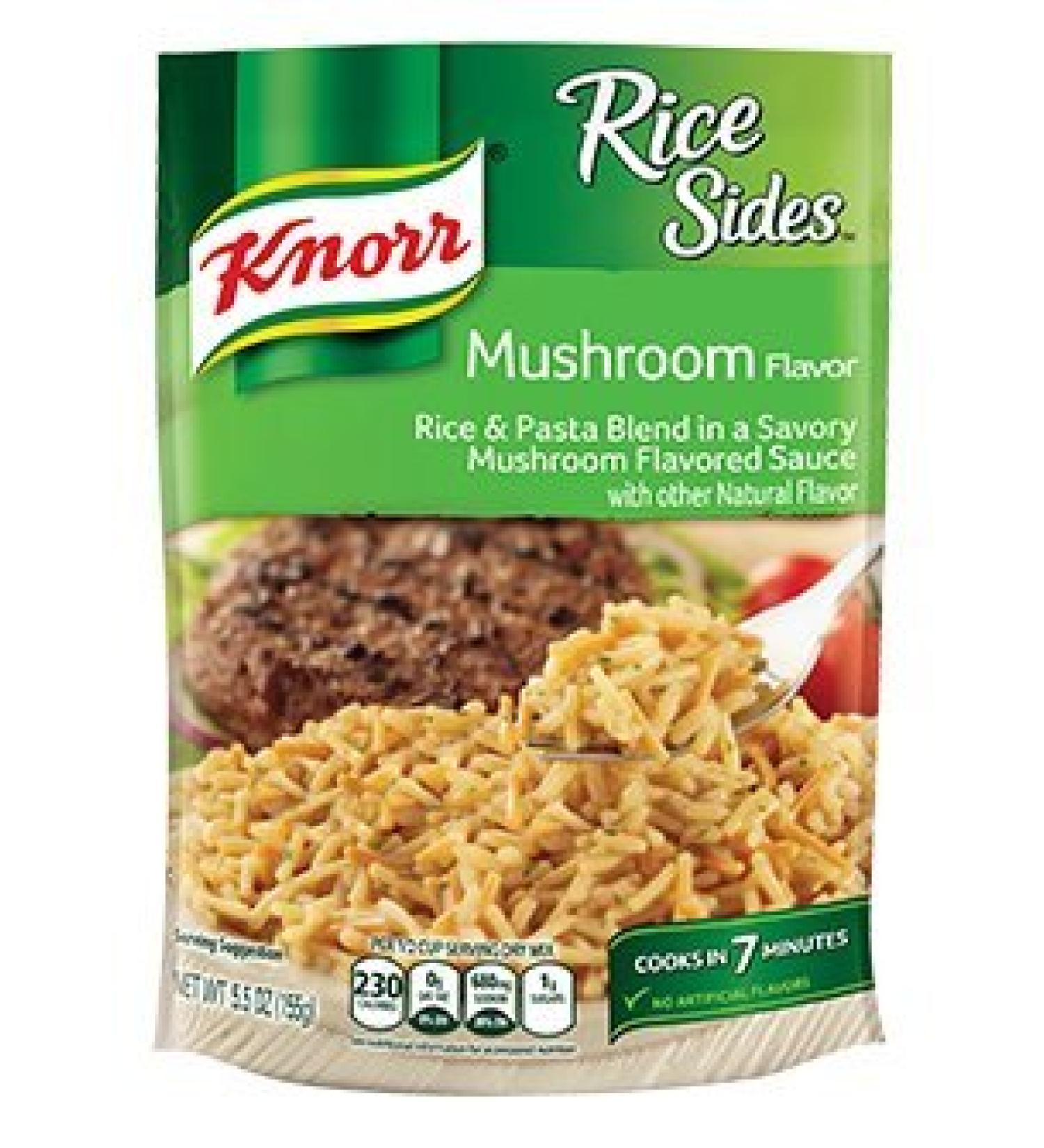 Knorr, Rice Sides, Flavor, 5.5oz Pouch (Pack of 6) (Choose Flavors Below) (Mushroom Rice) Mushroom Rice,Mushroom