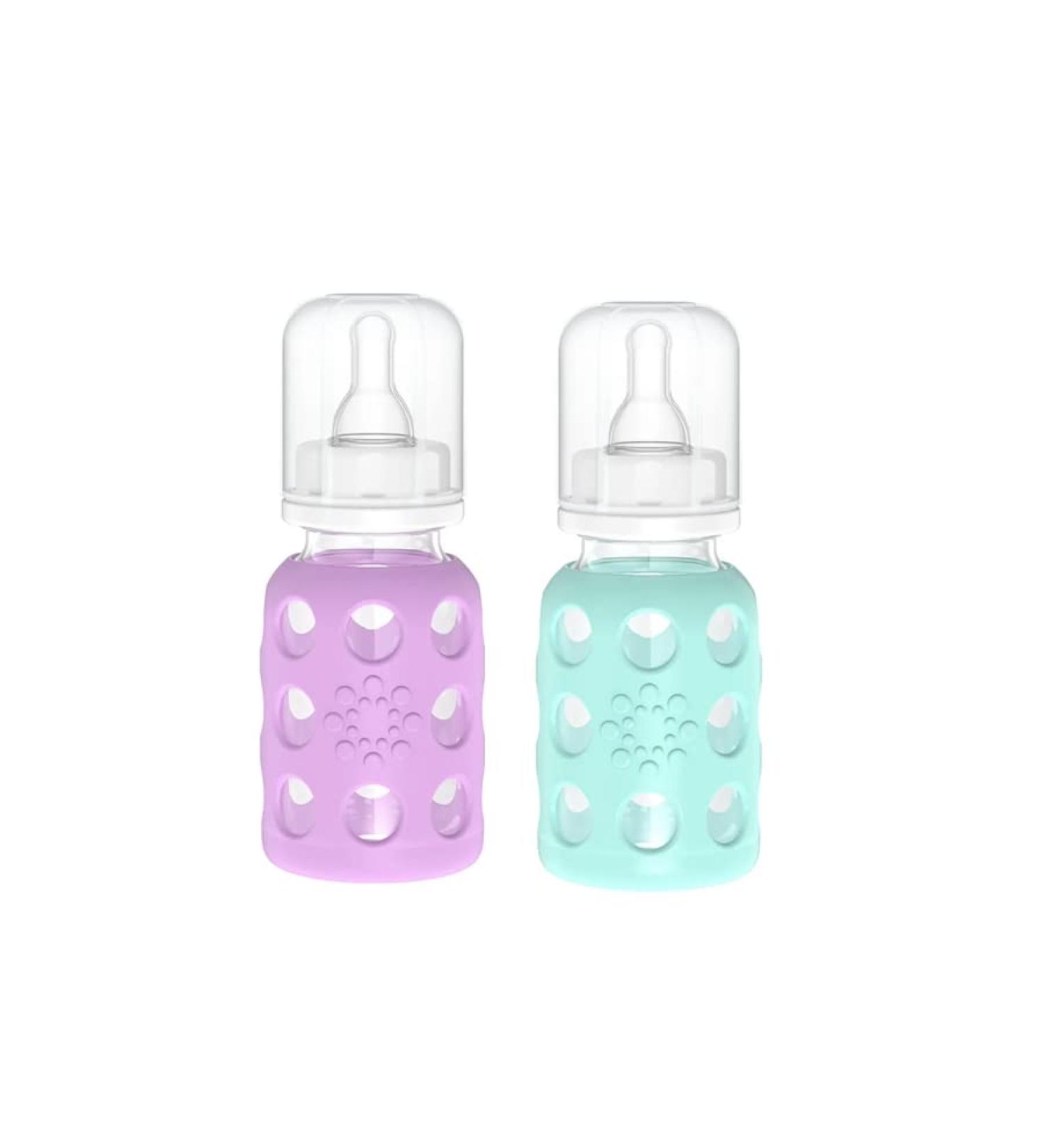 Lifefactory Lavender and Mint 4oz Bottles 2pk - Natural Glass Containers - Buy Online on GoSupps.com