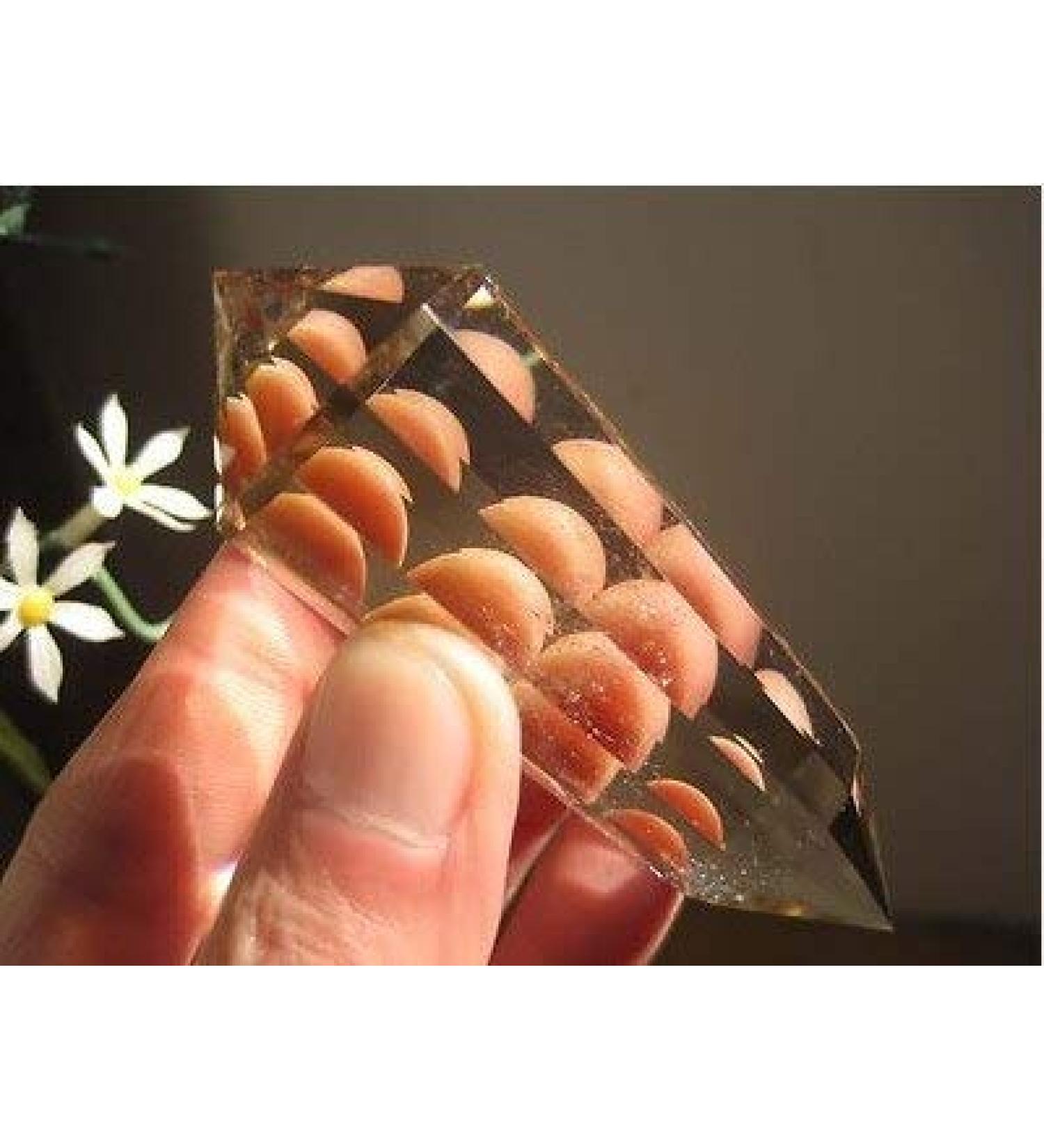 A82g Natural Smoky Vogel Style Quartz Crystal 12 Sided Wand Superb ningxiao